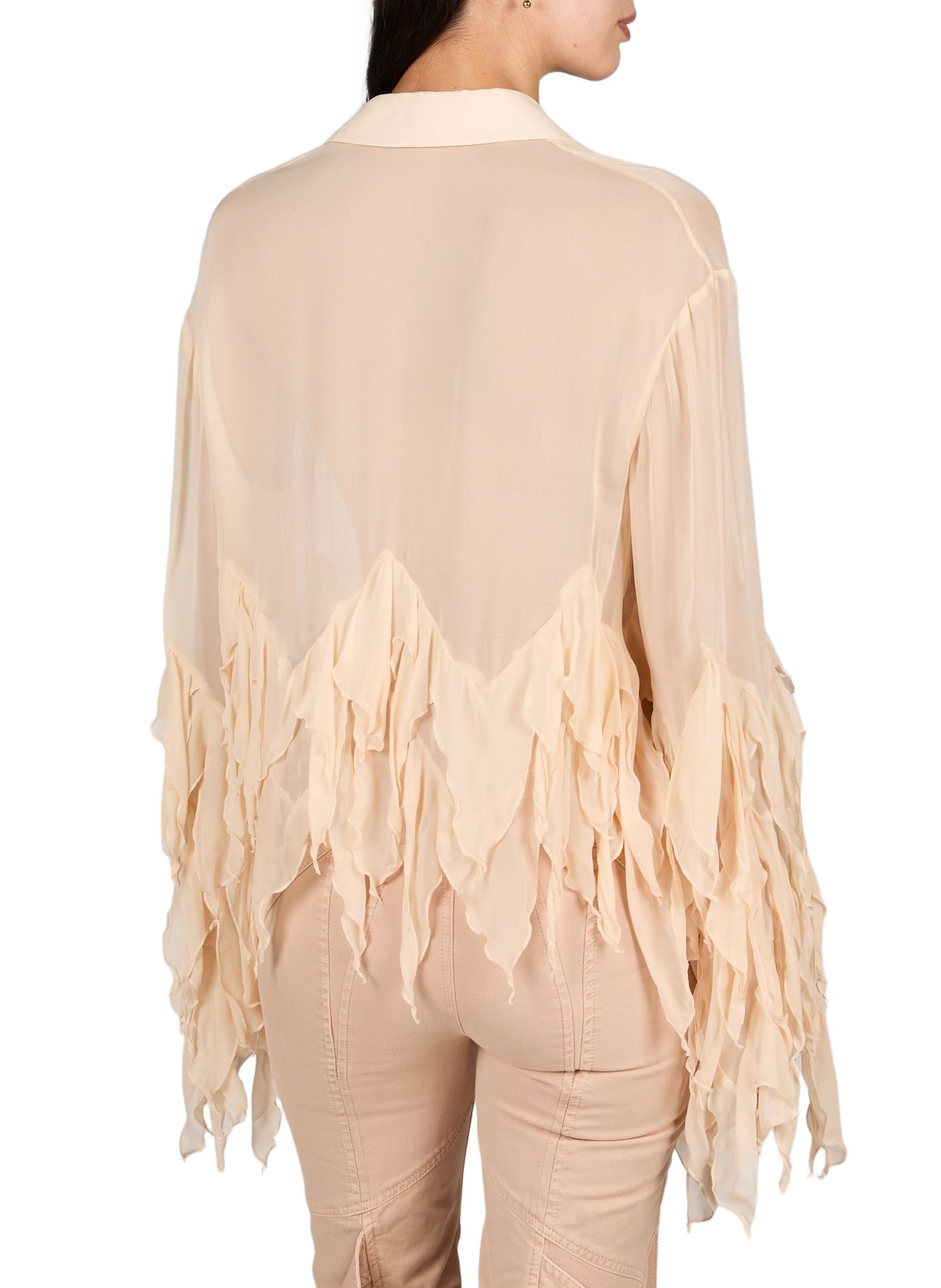 Flowy Sheer Blouse BLUMARINE Beige