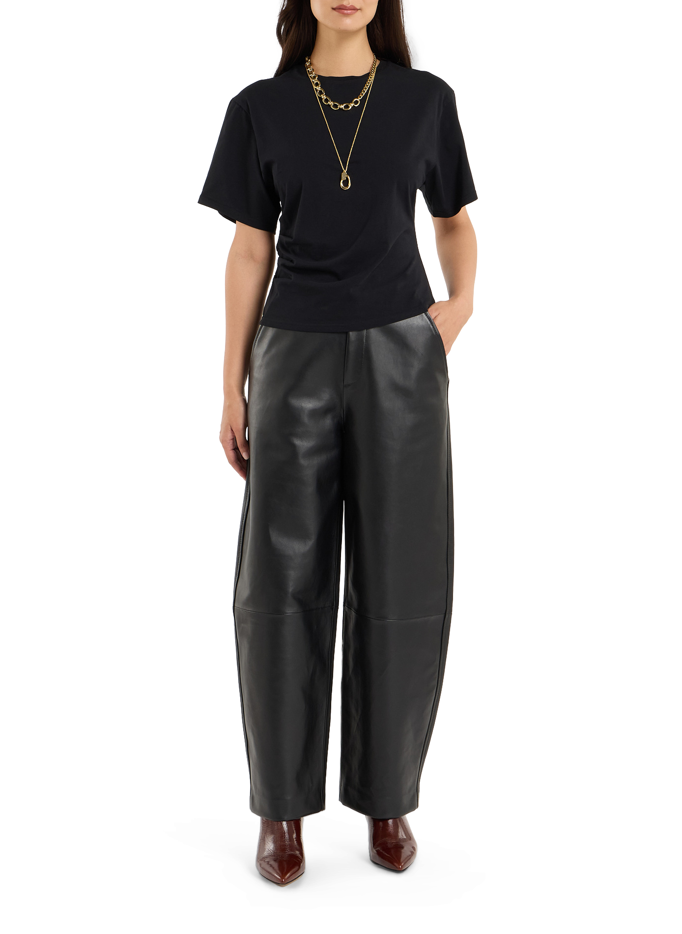 Fitted Beek top in blended cotton SAISON 1865 Black