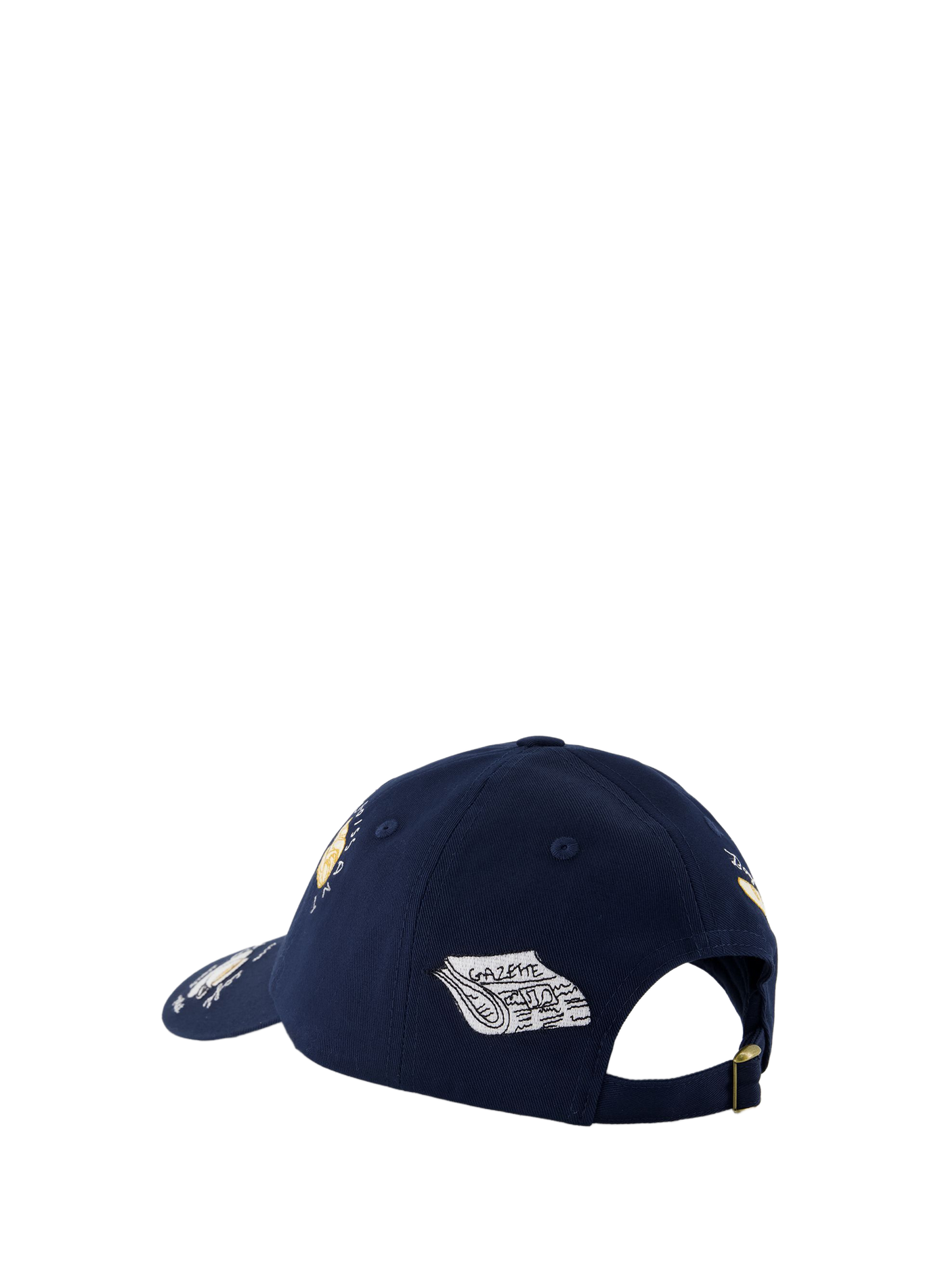 Beaumont Breakfast cap with embroidered logo in cotton MAISON LABICHE Blue