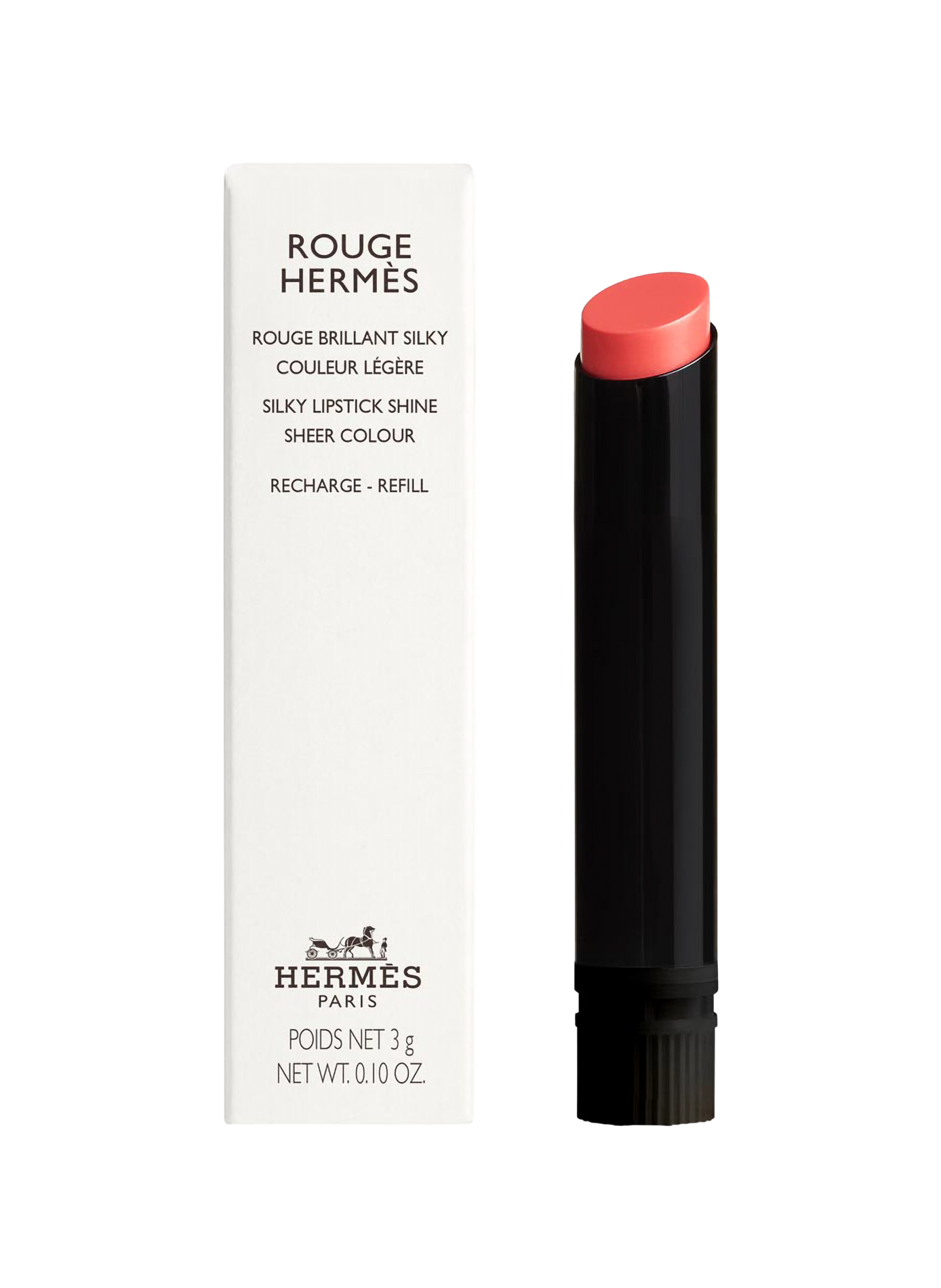 Rouge Hermès, recharge Rouge Brillant Silky HERMÈS Rose himalaya