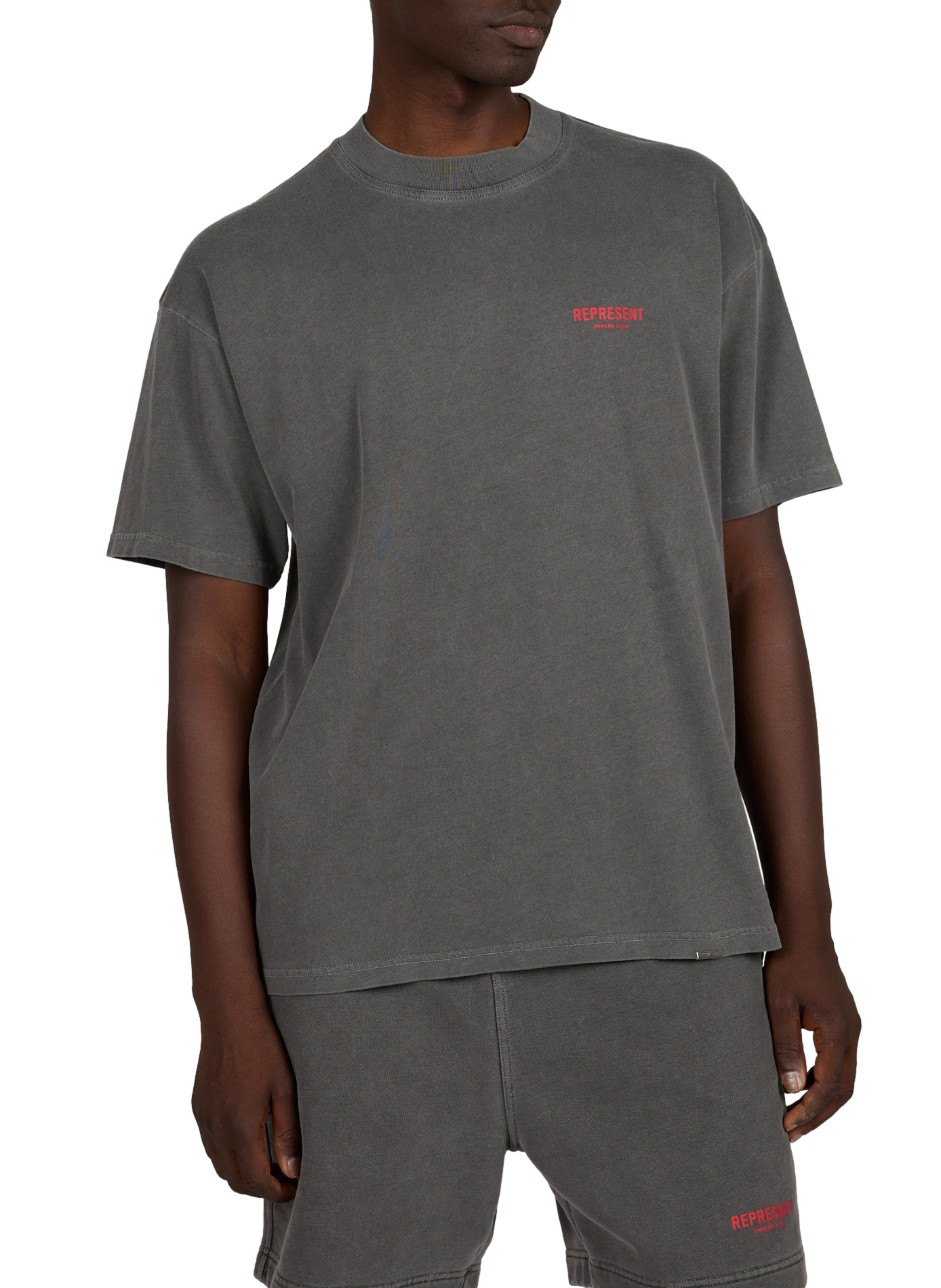 Round neck cotton t-shirt REPRESENT Black