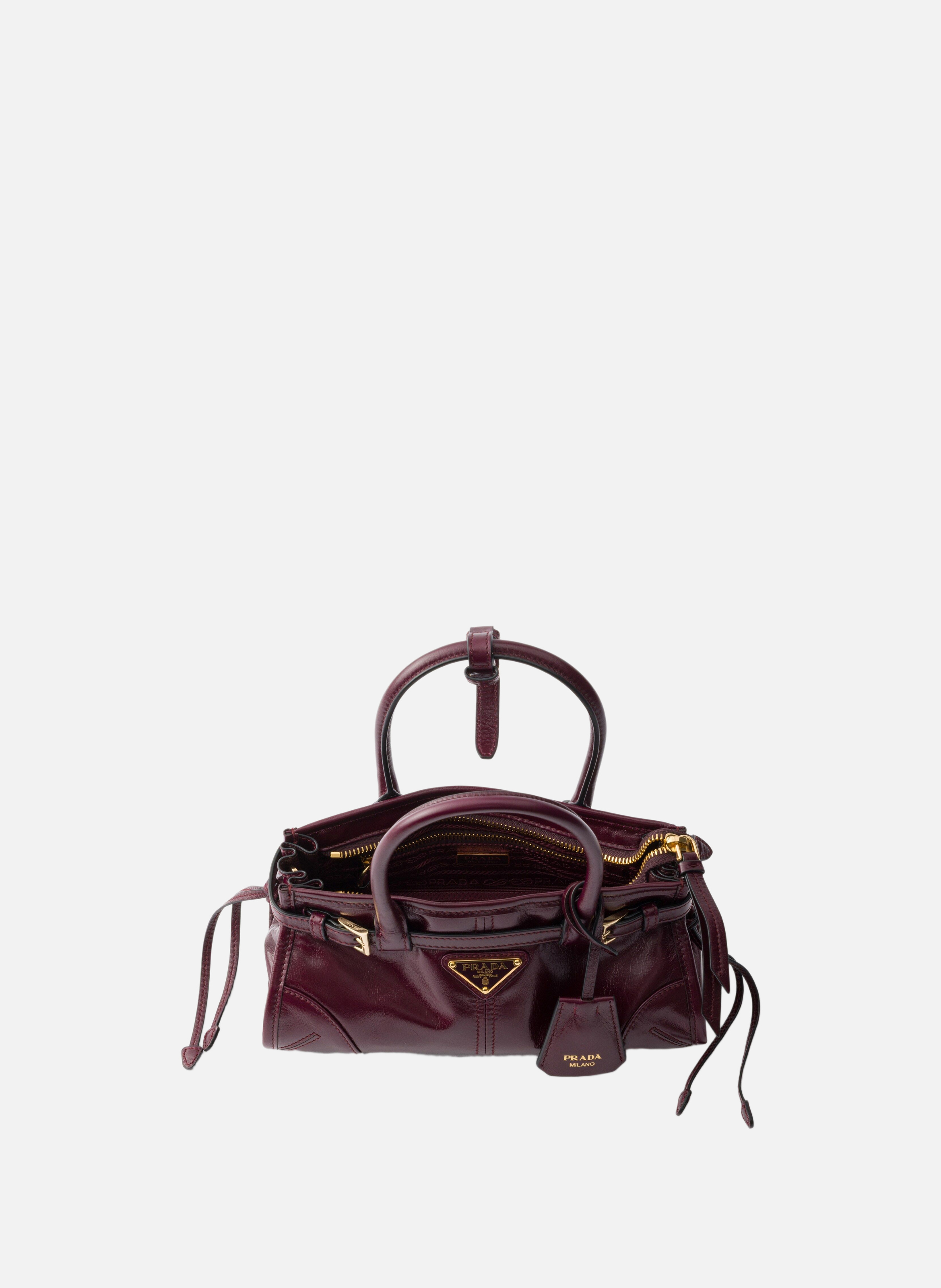 Mini sac prada bonnie en cuir PRADA Rouge