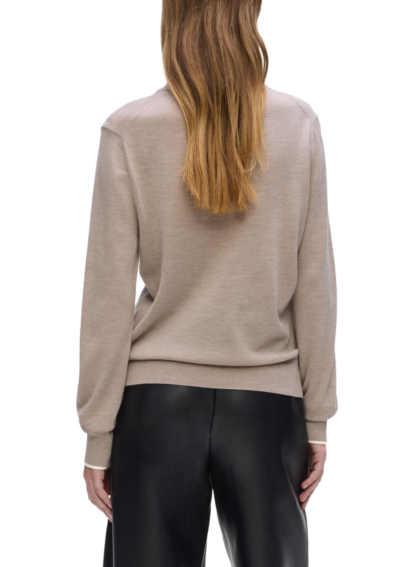 Pull en laine mérinos KARL LAGERFELD Beige