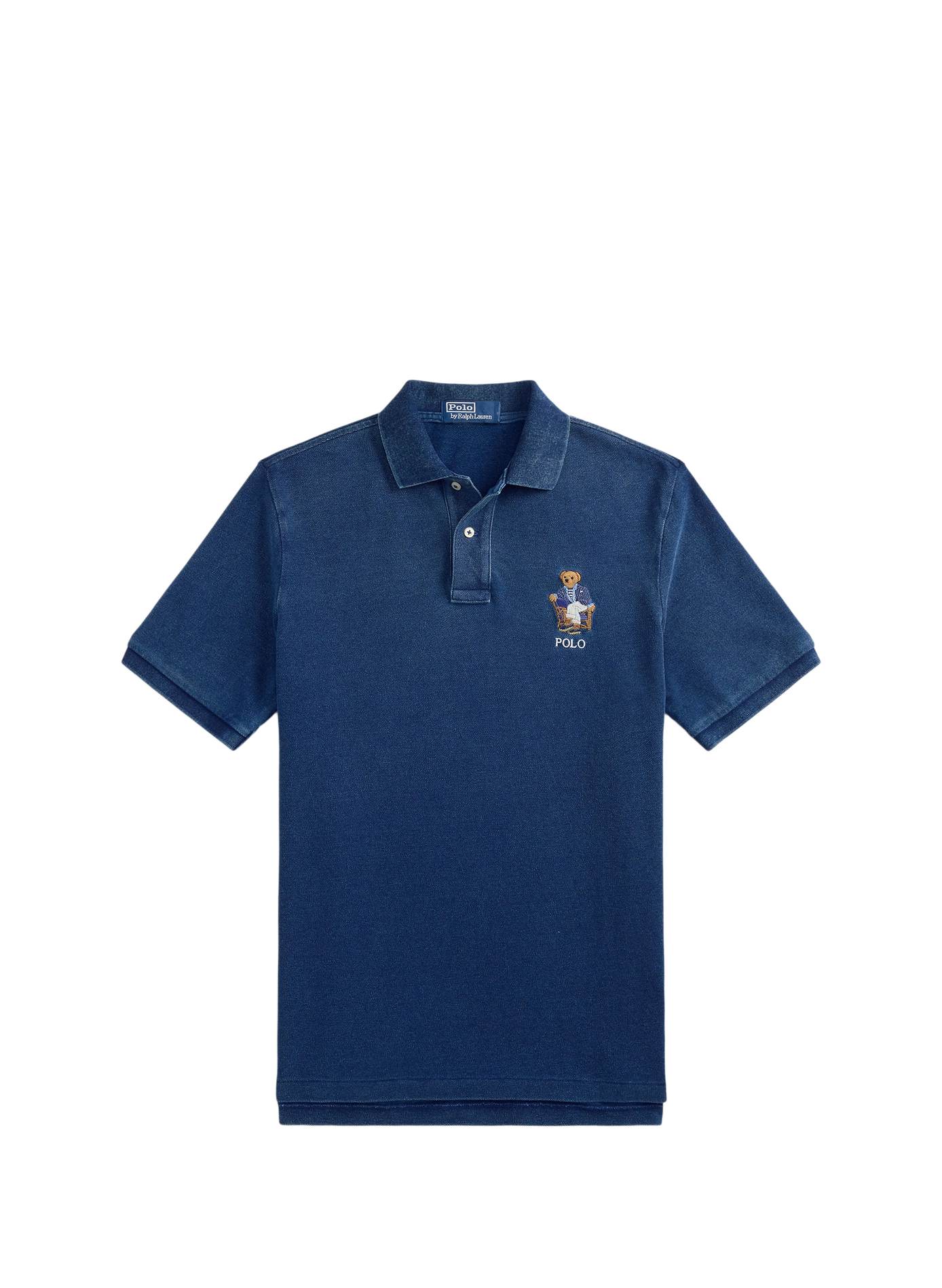 Short-sleeved cotton polo with logo POLO RALPH LAUREN Blue