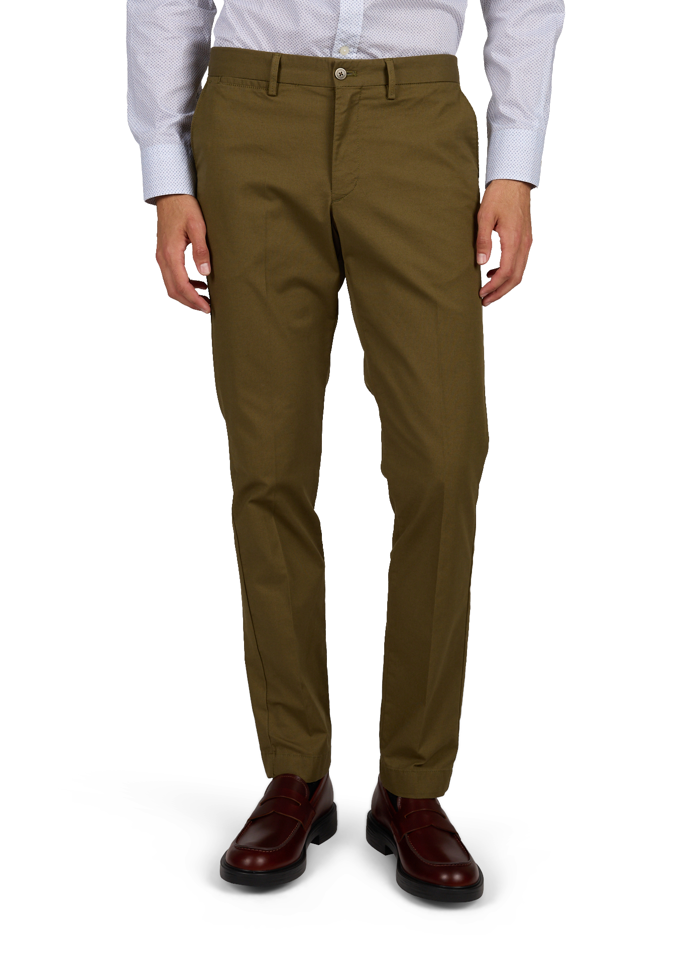 Cotton-blend suit trousers HACKETT Khaki