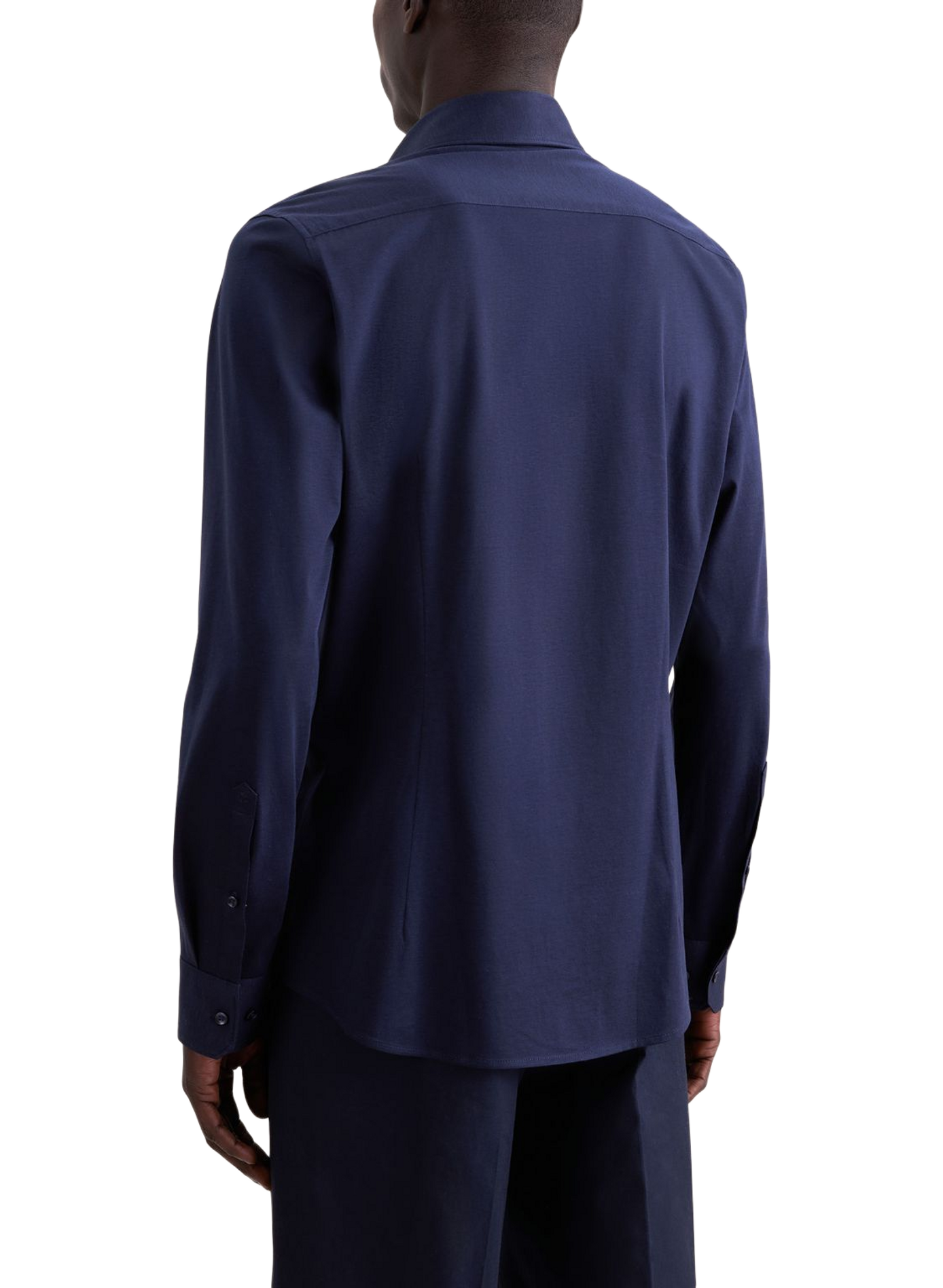 Schmale Hemdbluse mit Tasche | Blau SEIDENSTICKER Herren