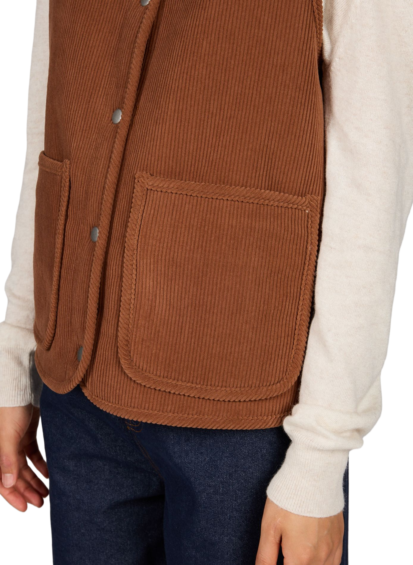 Reversible sleeveless jacket VILA Beige