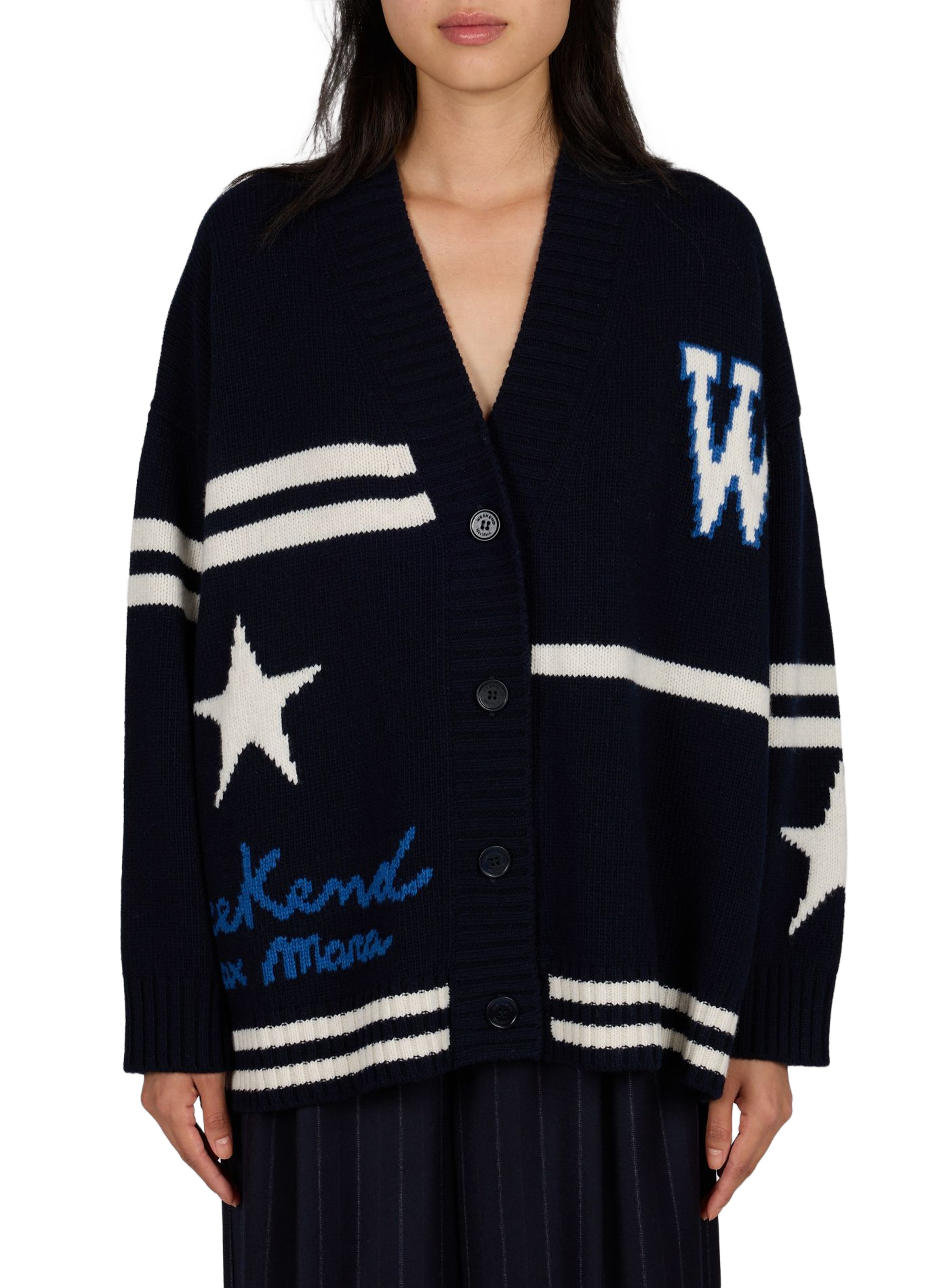 Oversize-Strickjacke aus Wolle MAX MARA WEEK END Mehrfarbig