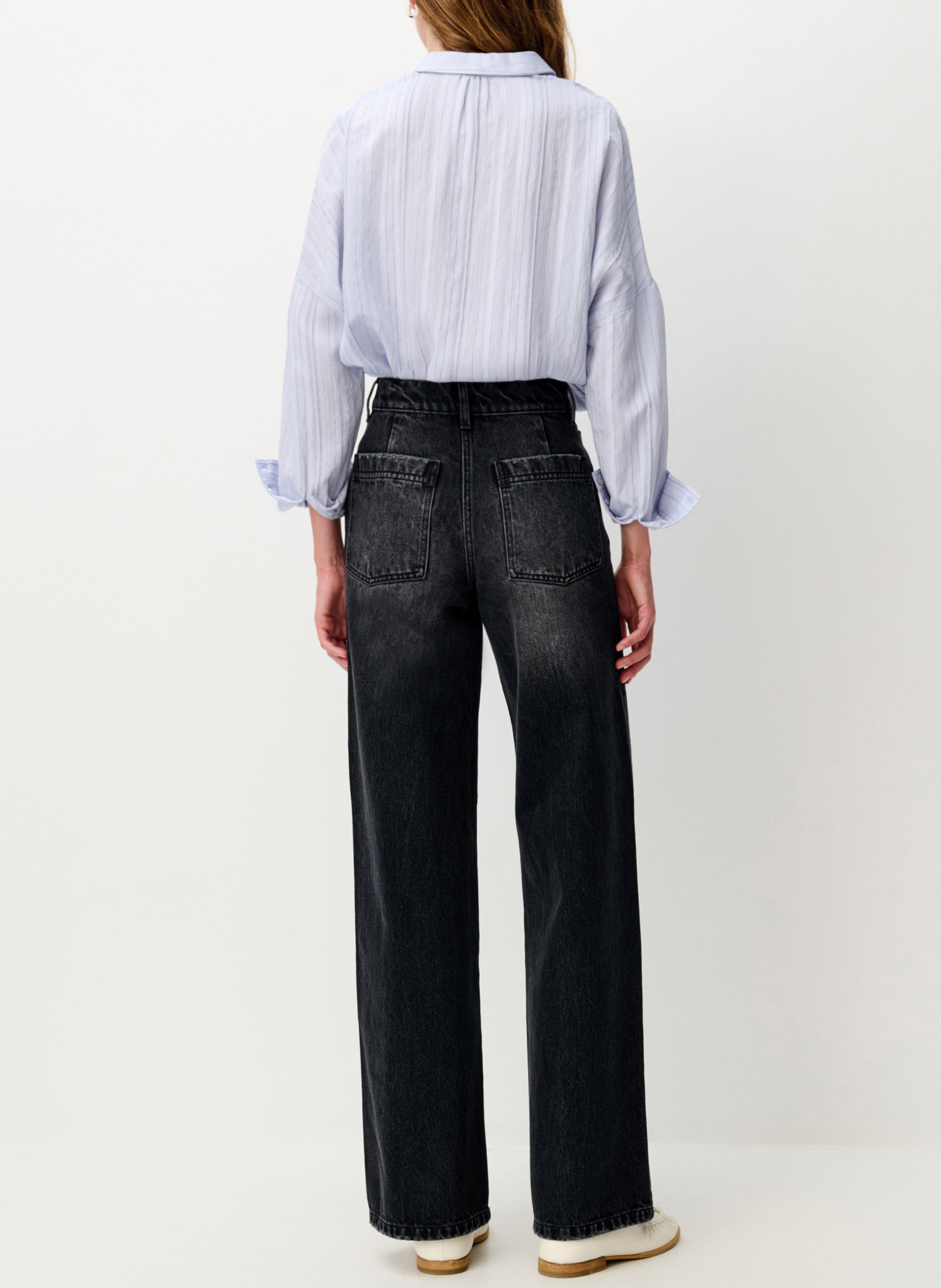 Jean droit en coton line SESSUN Noir