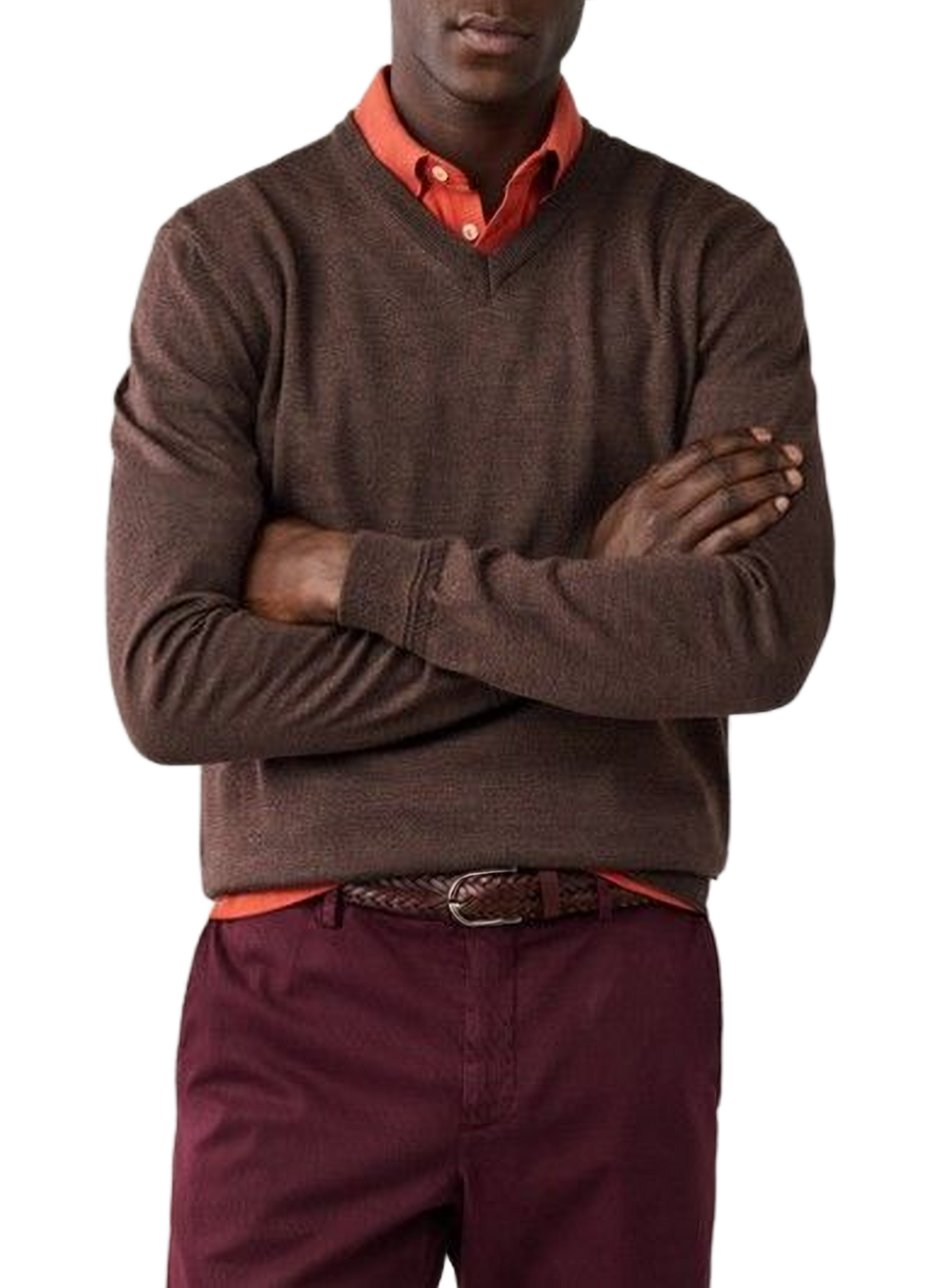 Wool V-neck jumper FACONNABLE Brown