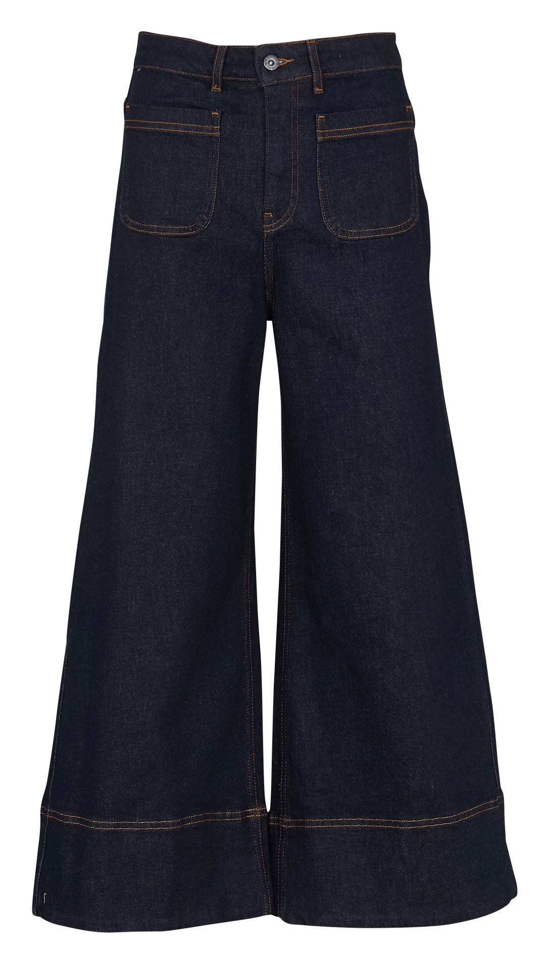 Cropped jeans van een katoenmix met biologisch katoen LA FEE MARABOUTEE Blauw