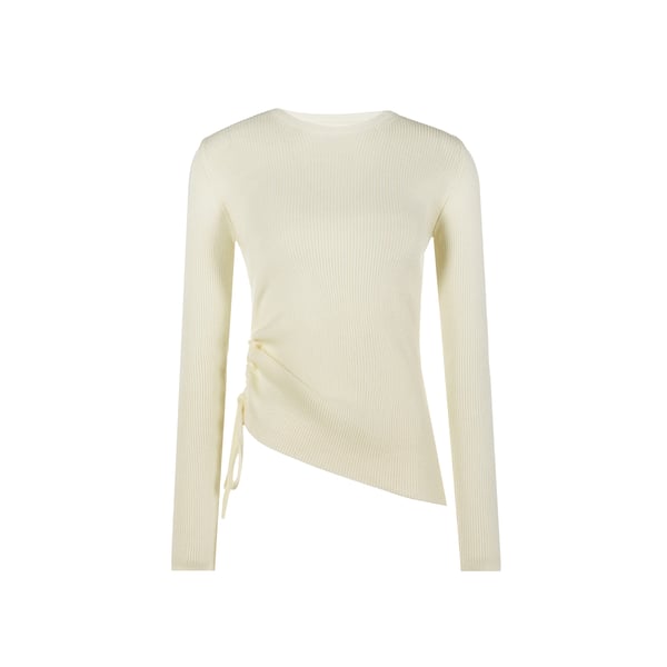 Saison Pull Ves En Maille De Coton Et Cachemire In Beige