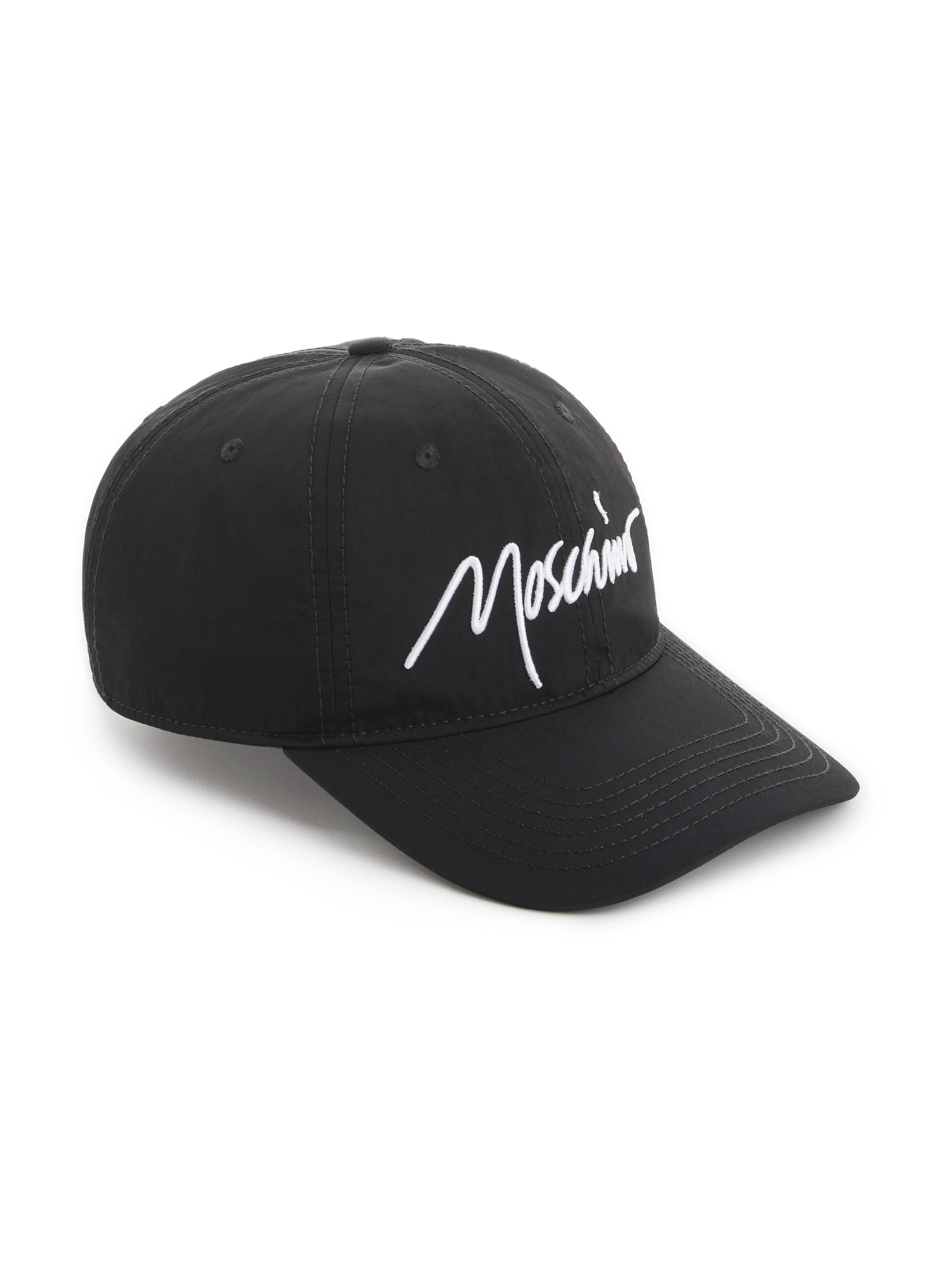 Embroidered cap MOSCHINO Black
