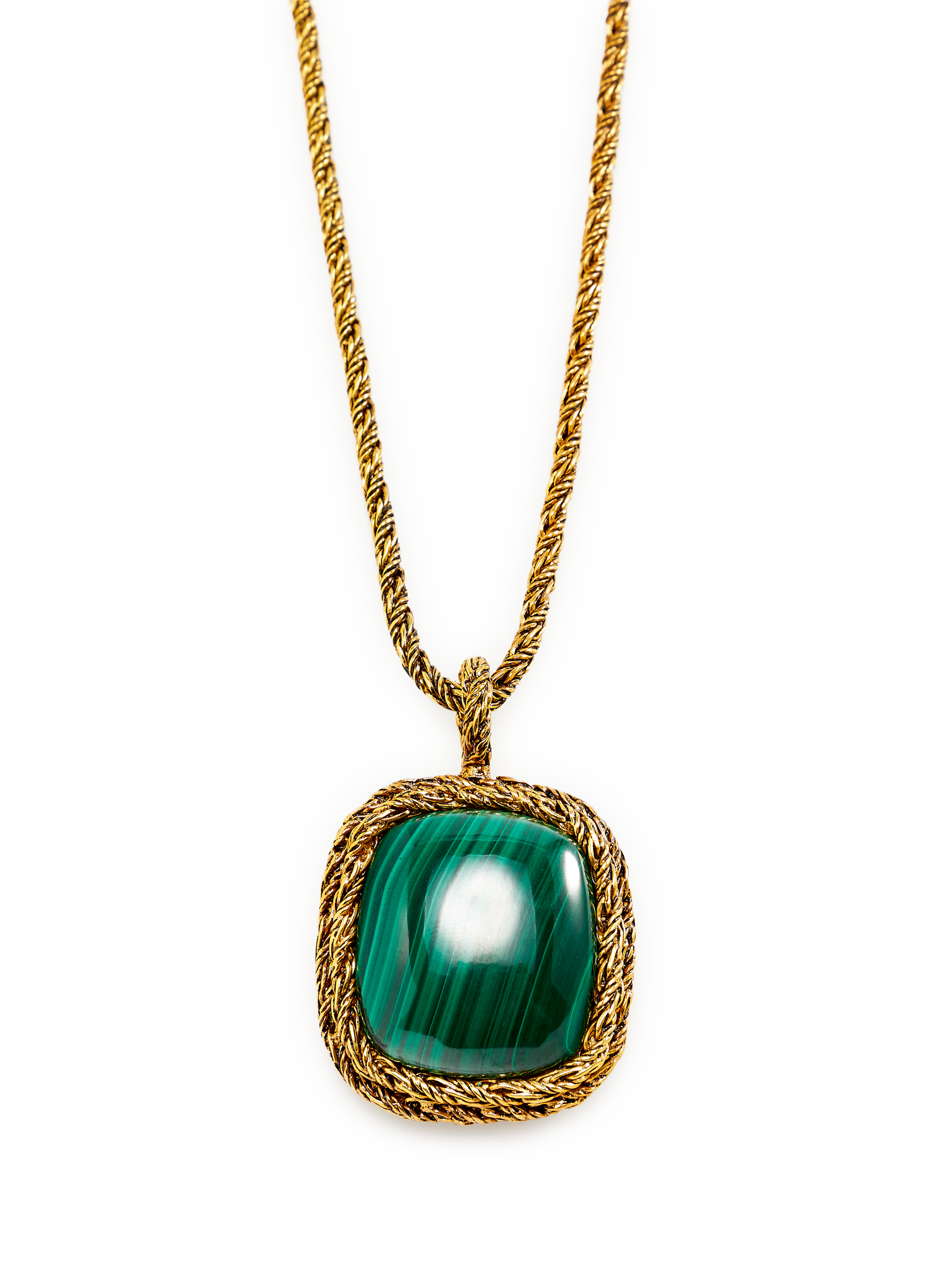 Collier Miki malachite AURELIE BIDERMANN Doré