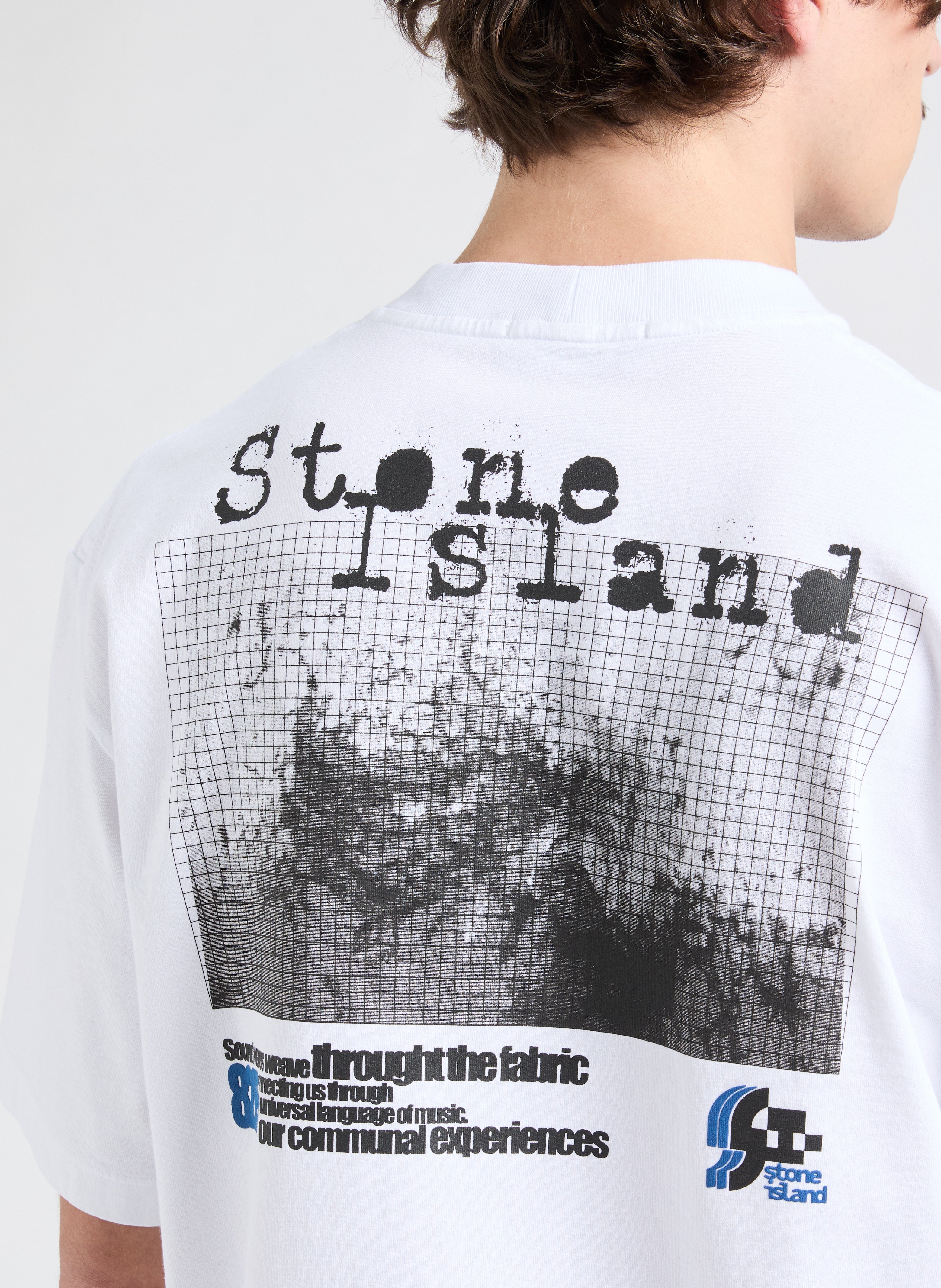 T-shirt en coton STONE ISLAND Blanc