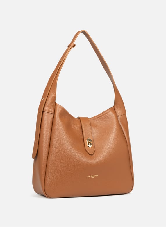 Grand sac seau - top double | Marron by LANCASTER Grand sac seau - top double Marron