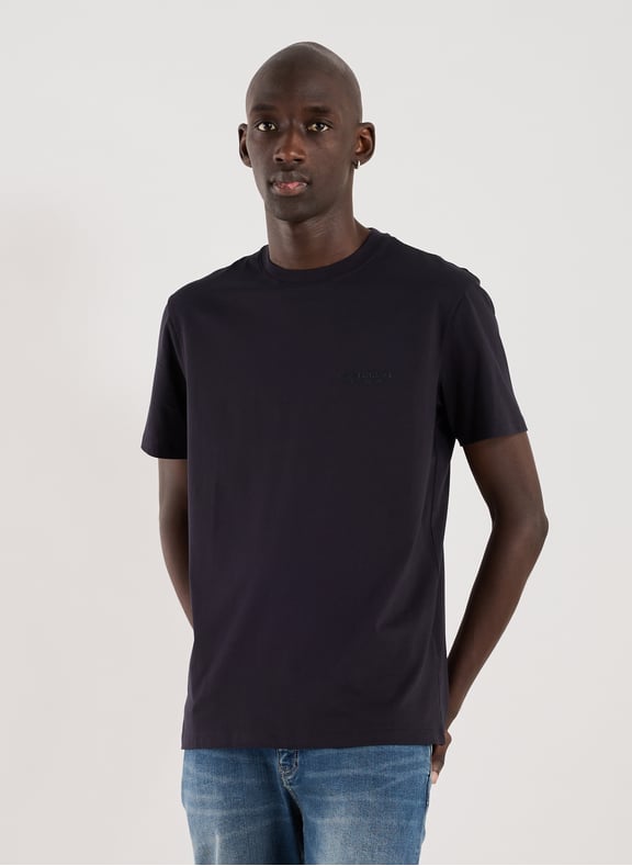 Classic Cotton T-Shirt Blue by ARMANI EXCHANGE ARMANI EXCHANGE Classic Cotton T-Shirt Blue