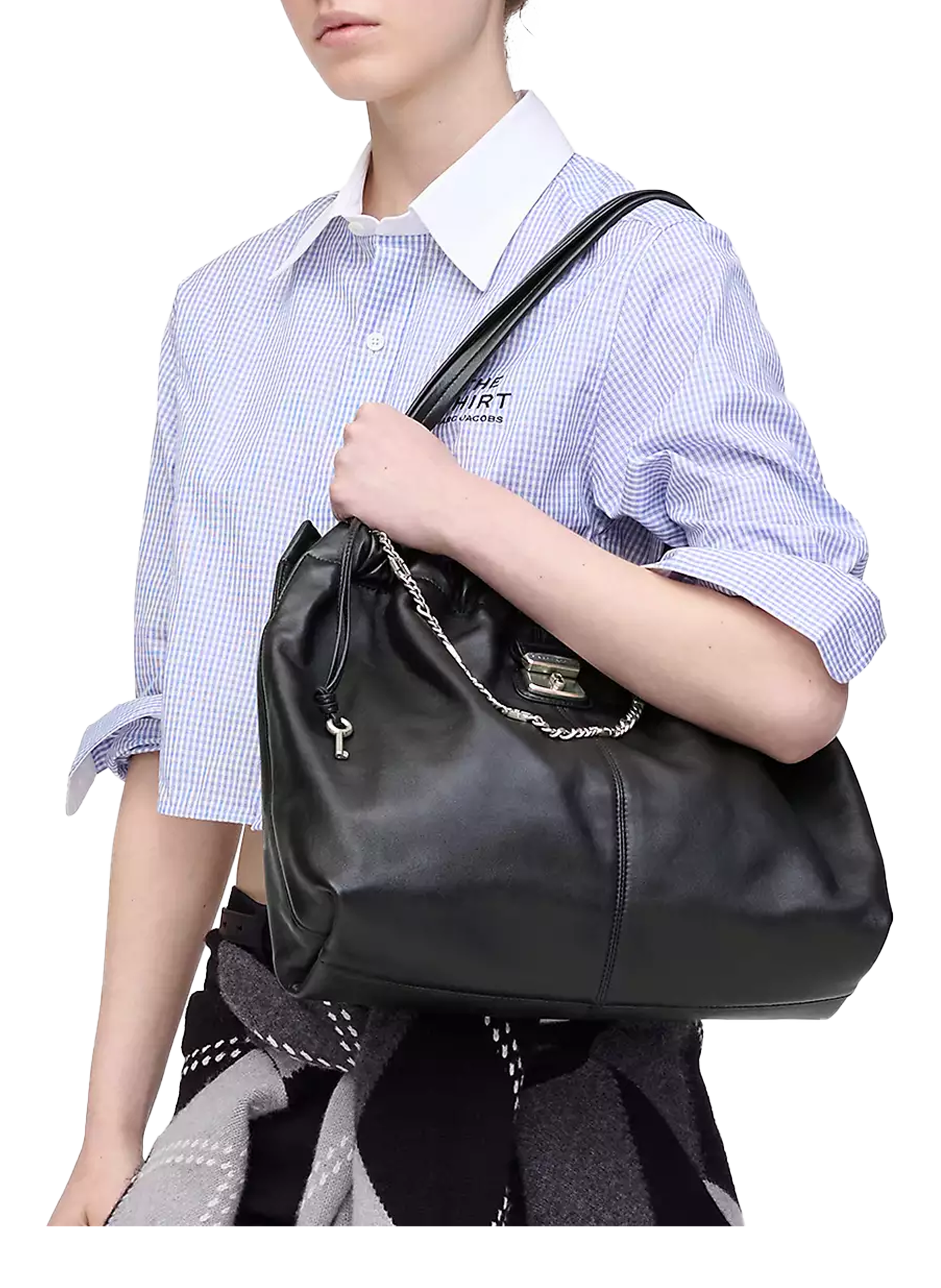 Sac The Cristina Tote en cuir MARC JACOBS Noir