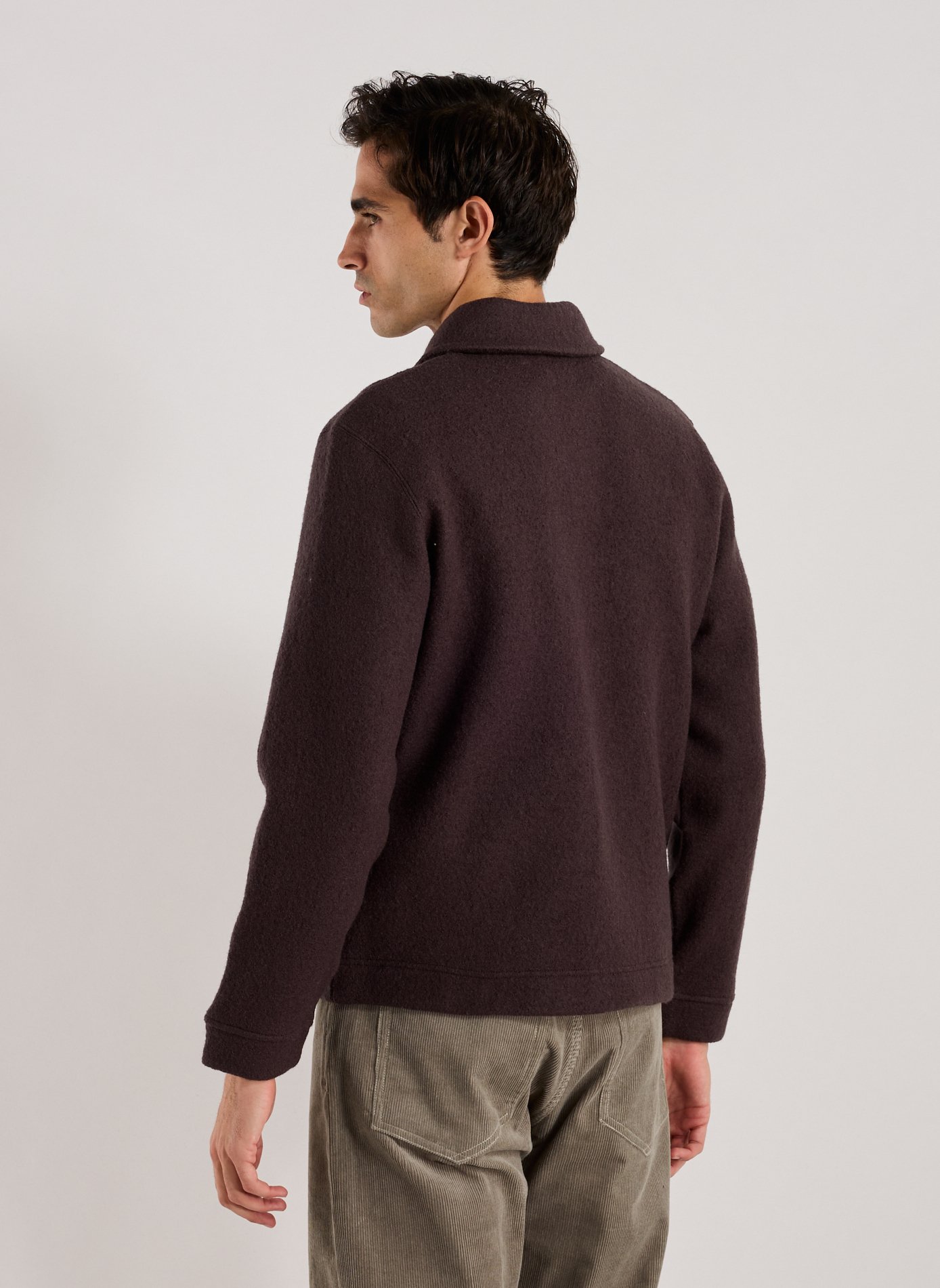 Veste à col classique en laine SAMSOE SAMSOE Marron