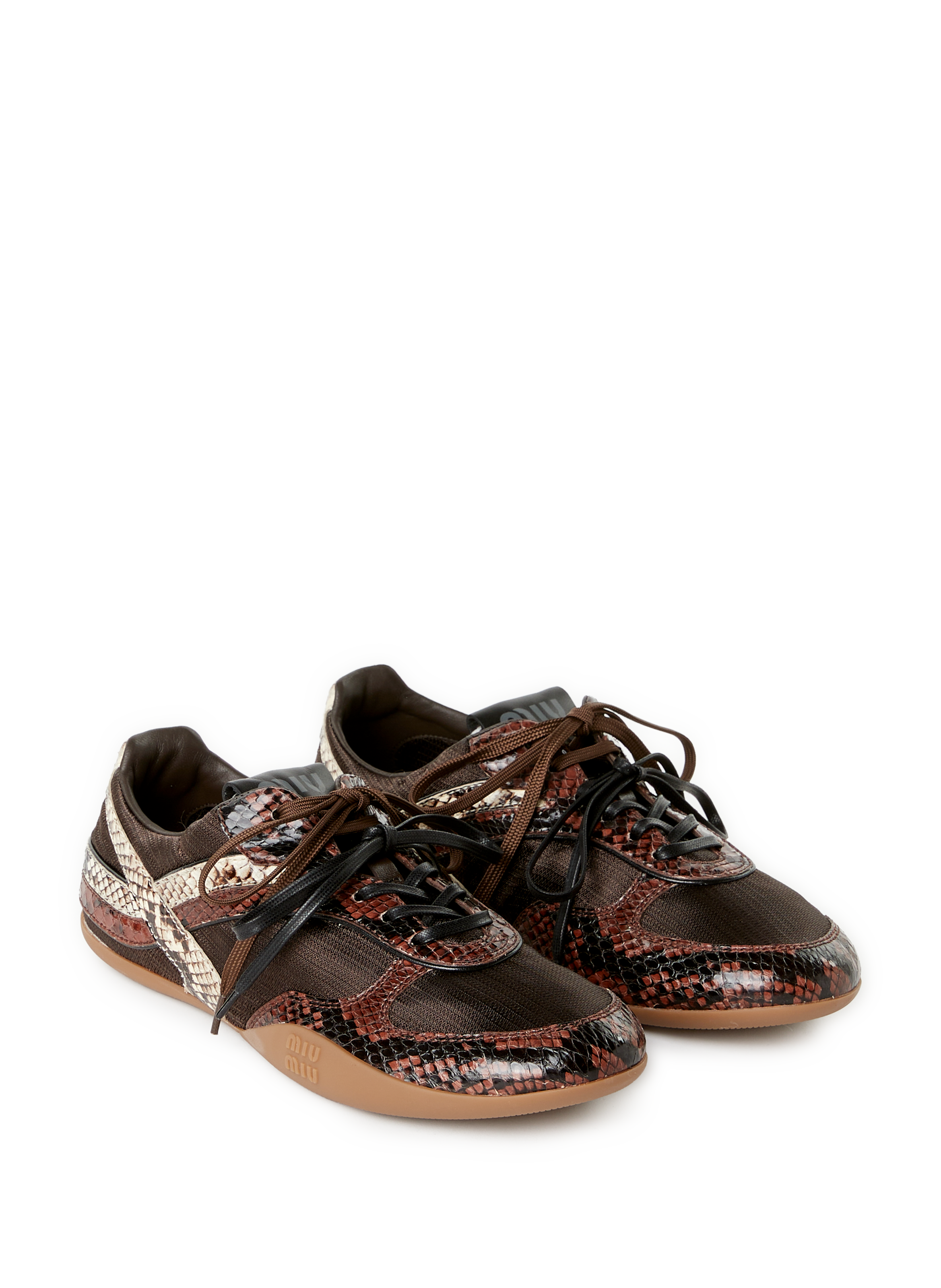 Baskets bi-matière MIU MIU Multicolore