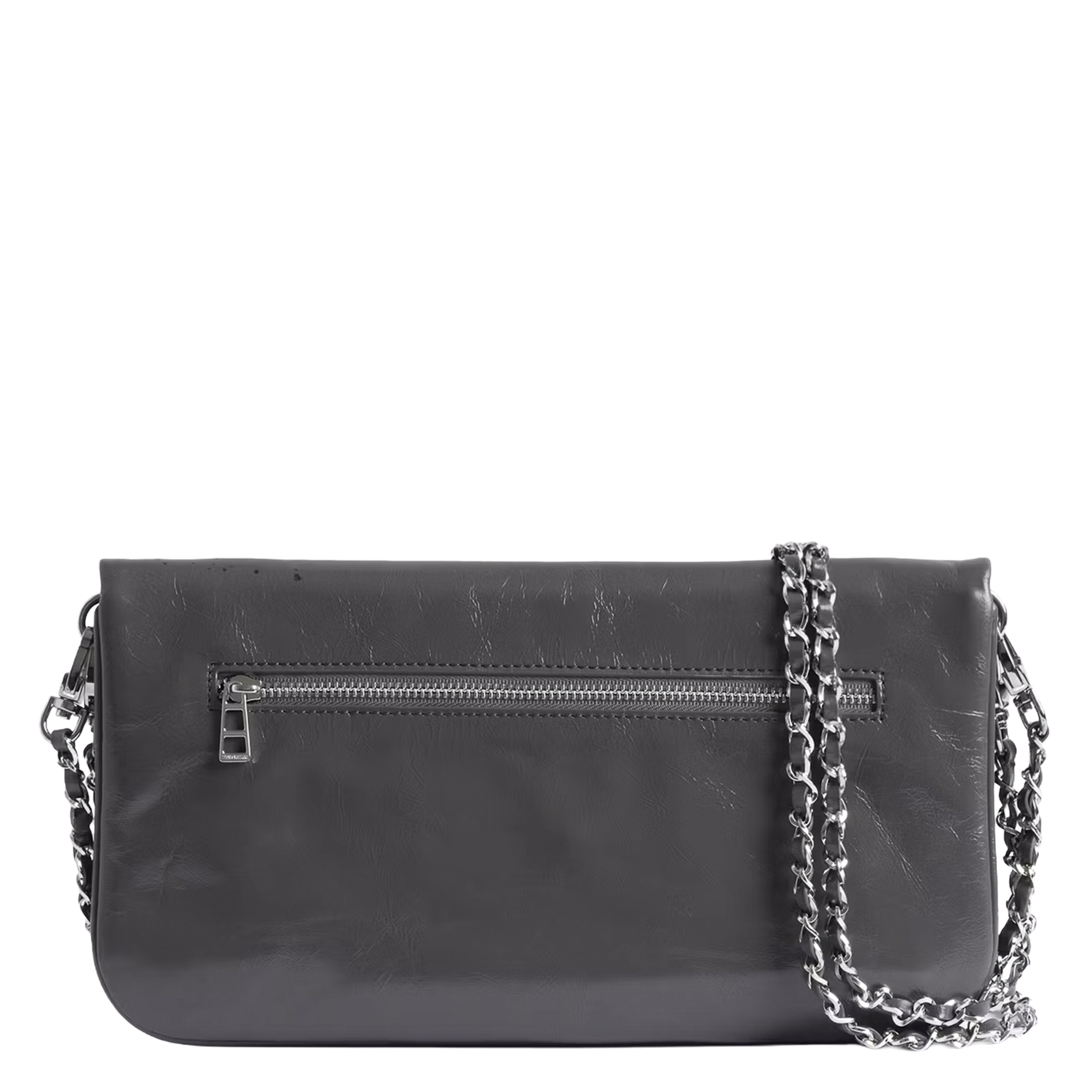 Sac bandoulière en cuir rock ZADIG&VOLTAIRE Gris