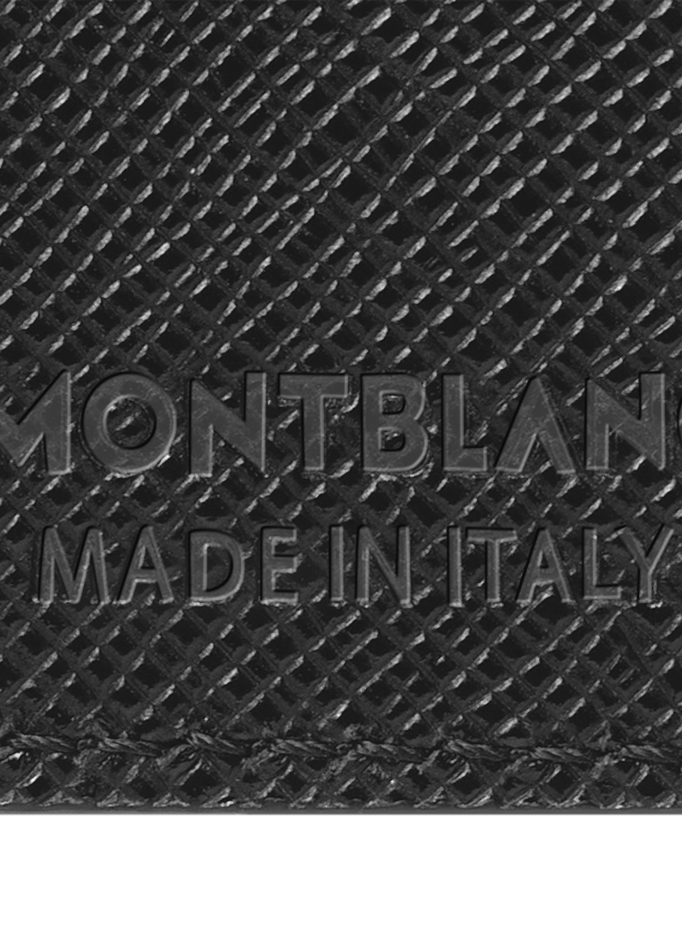Textured leather card holder MONTBLANC Black