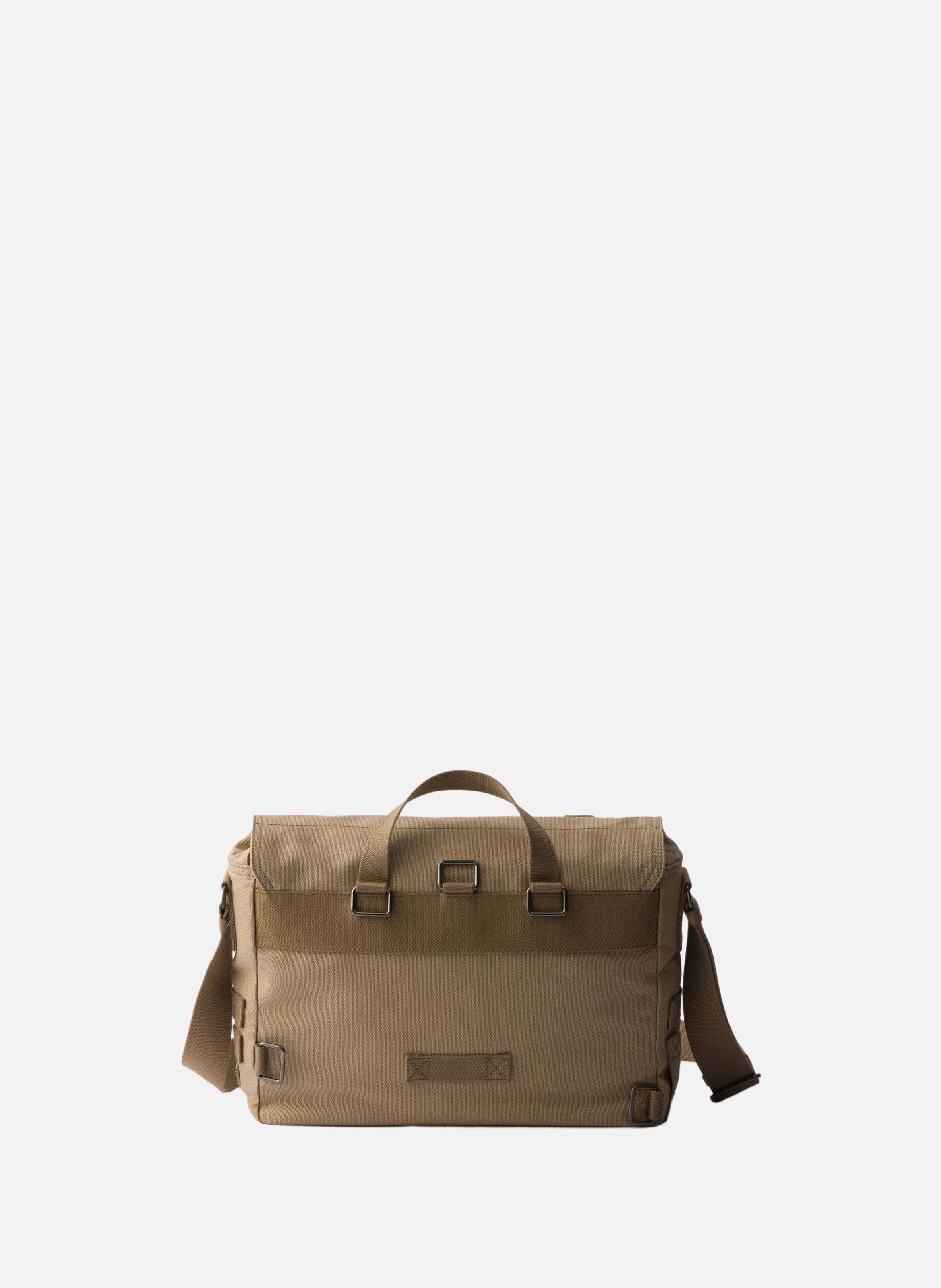 Sac porté épaule en toile PRADA Beige