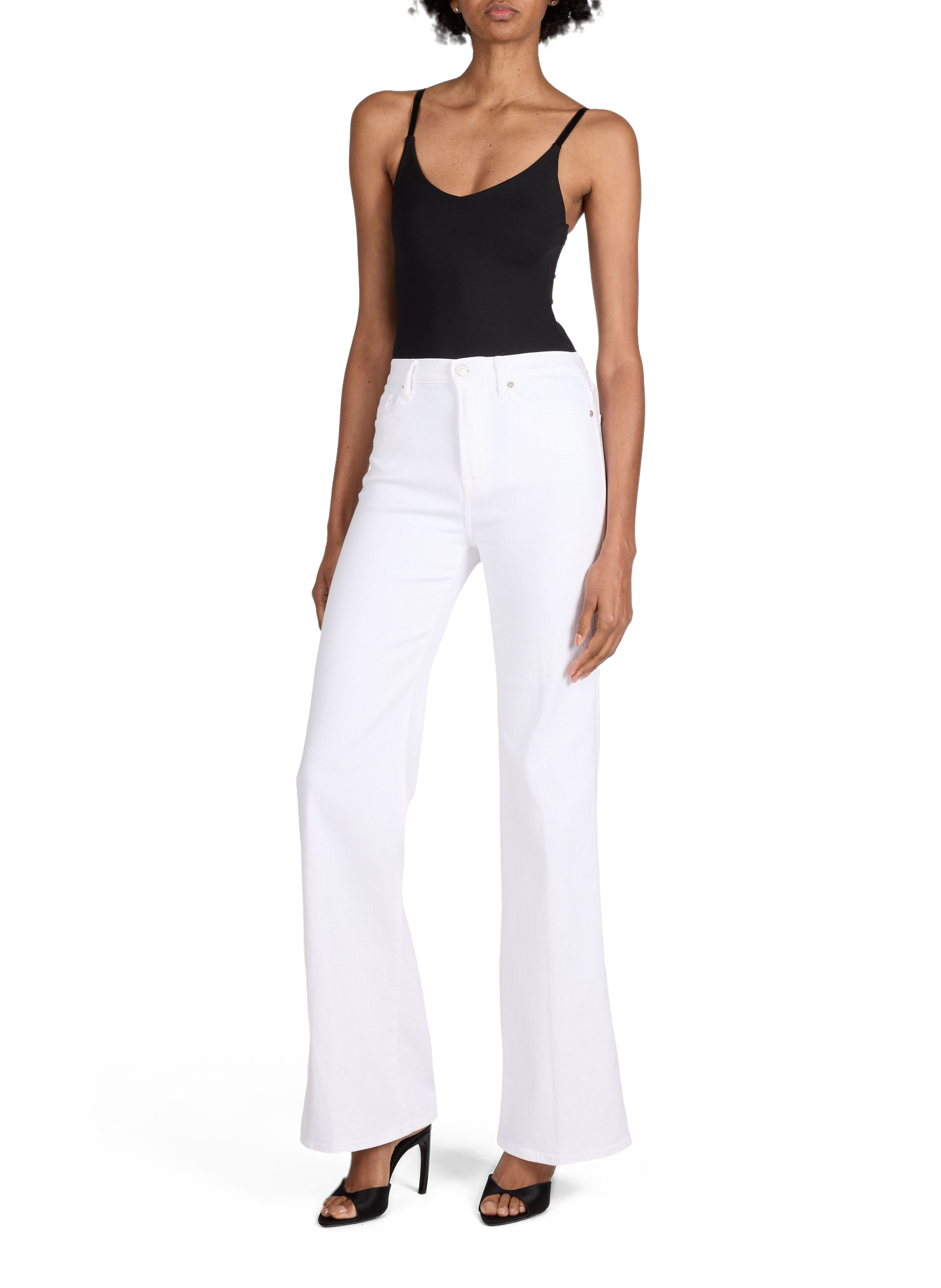Dojo Modern Flare Jeans in Blended Cotton 7 FOR ALL MANKIND White