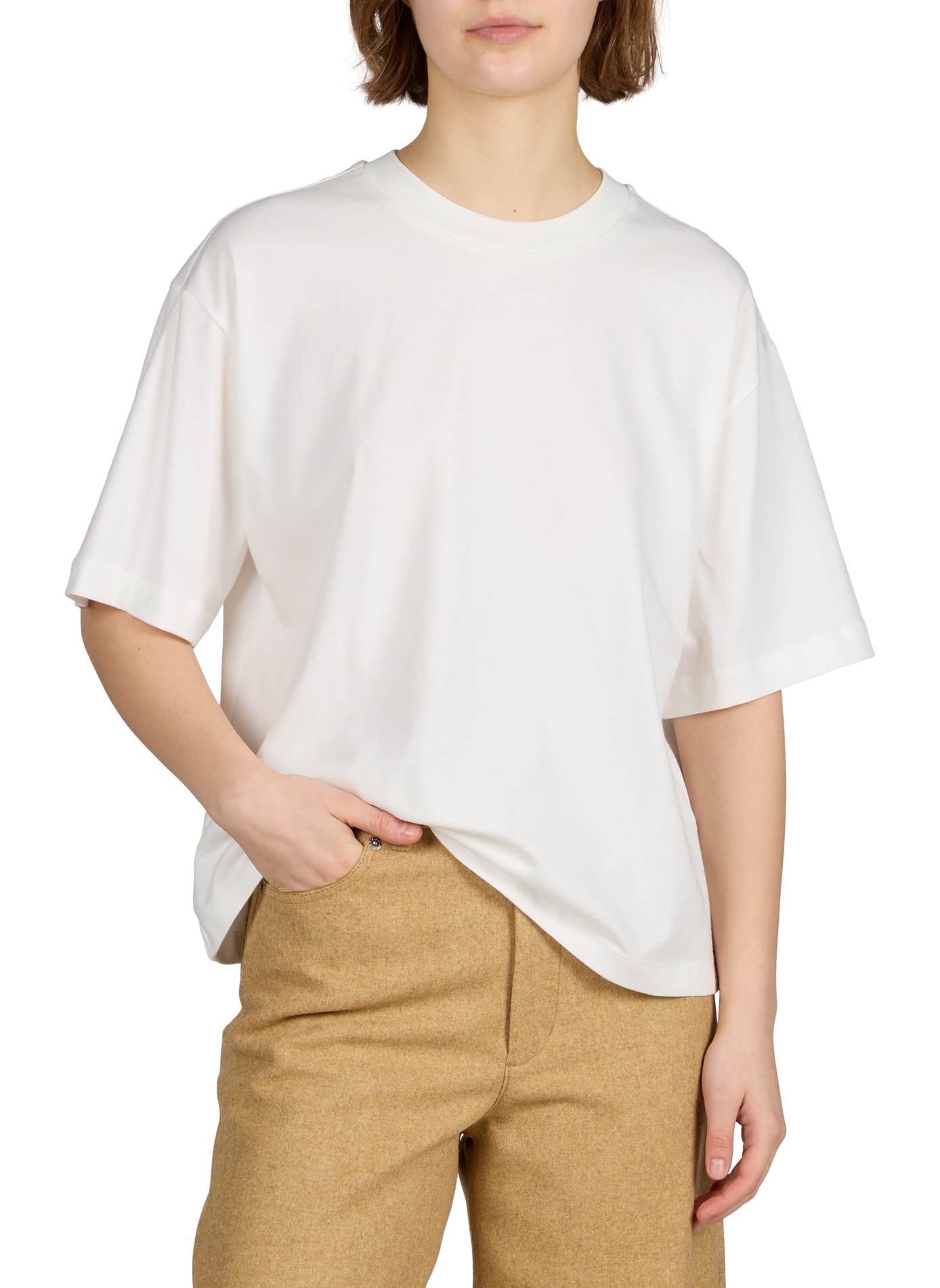 T-shirt droit en coton OBJECT Blanc