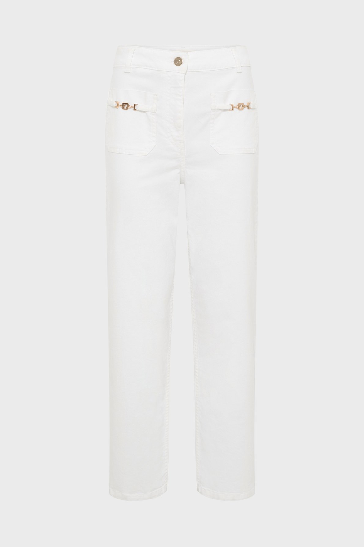 Jean droit à mors dorés - allie GERARD DAREL Blanc