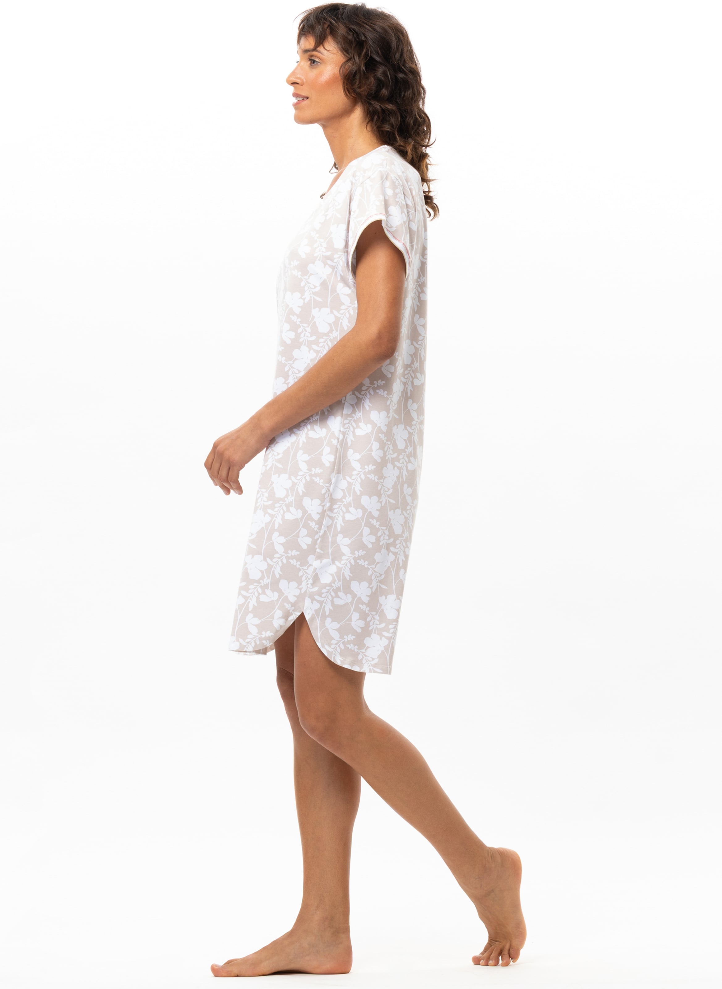 Chemise de nuit en coton modal siesta 201 LE CHAT Multicolore