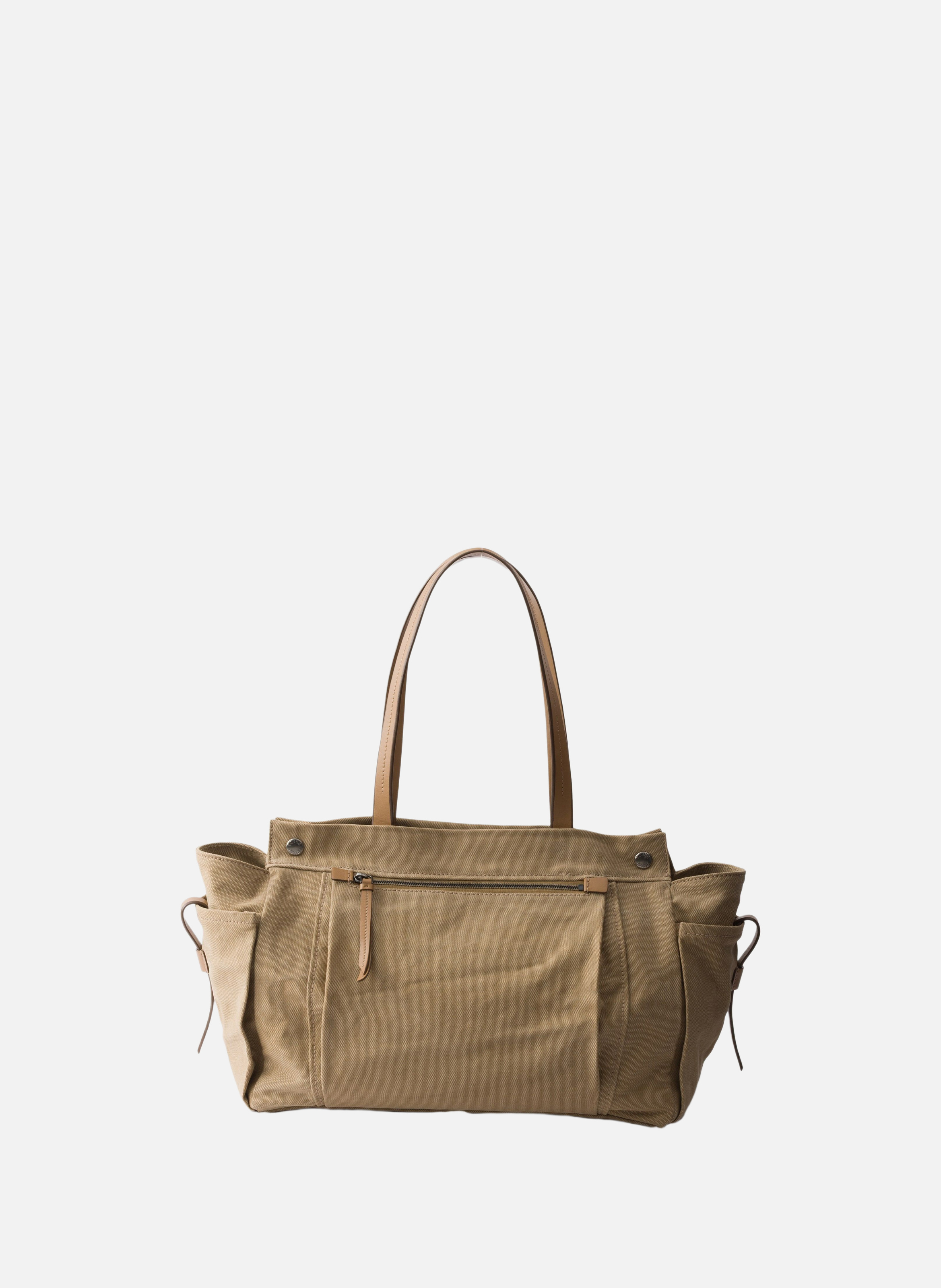 Cabas prada route en toile et cuir PRADA Beige