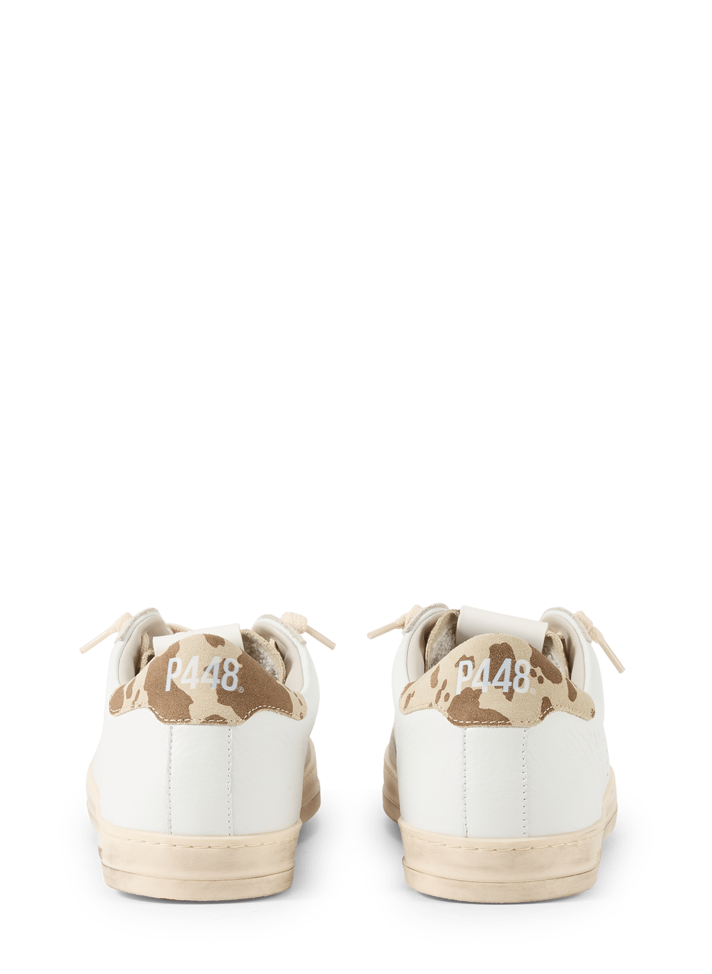 Sneakers John in pelle P448 Bianco