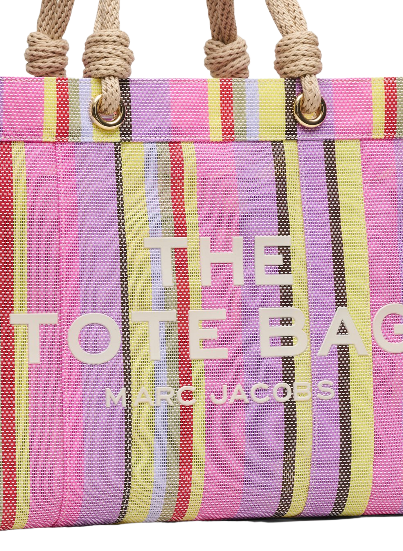 The Stripe Mesh Large Striped Tote Bag MARC JACOBS Multicolour