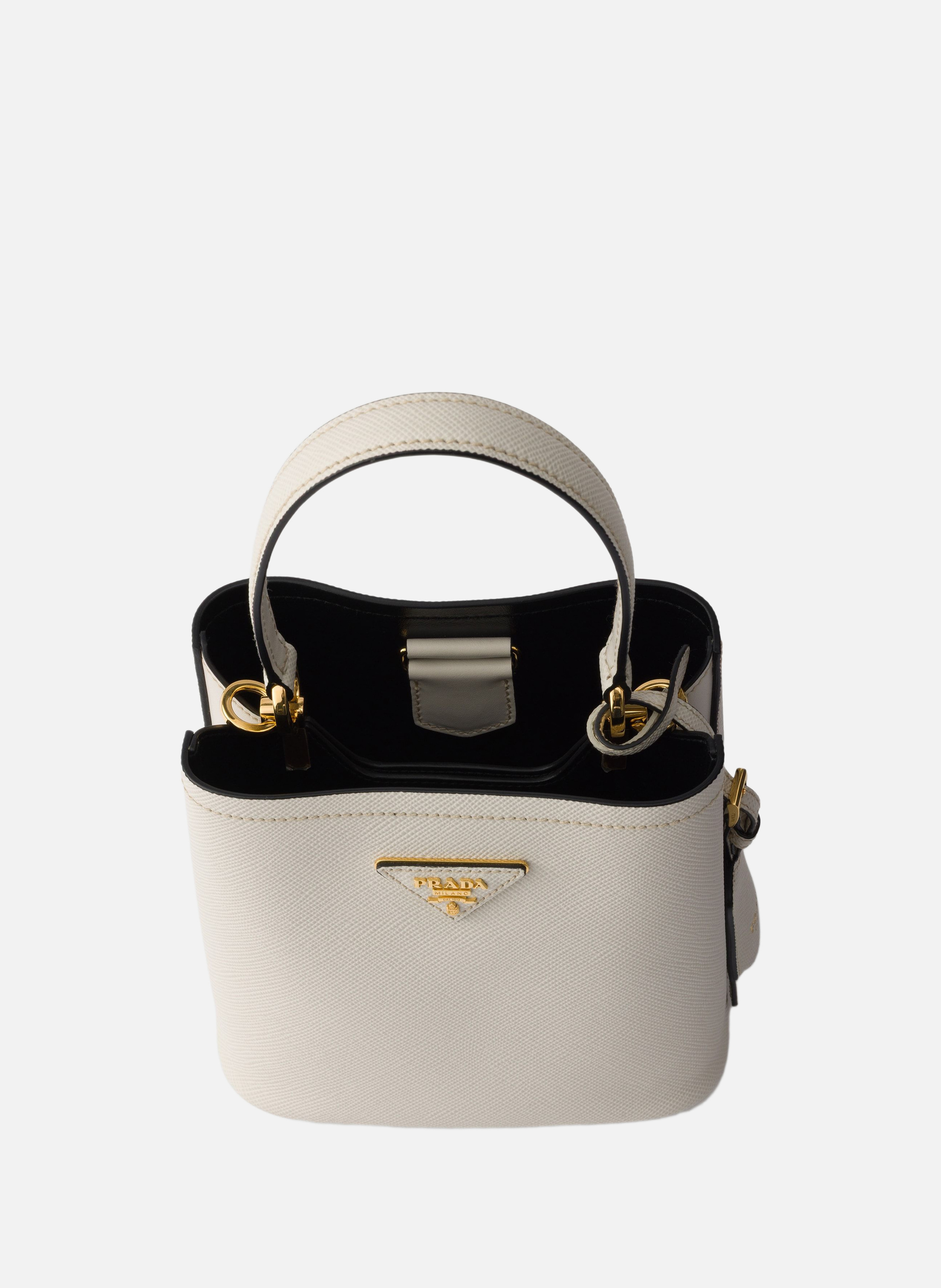 Mini sac prada panier en cuir saffiano PRADA Beige