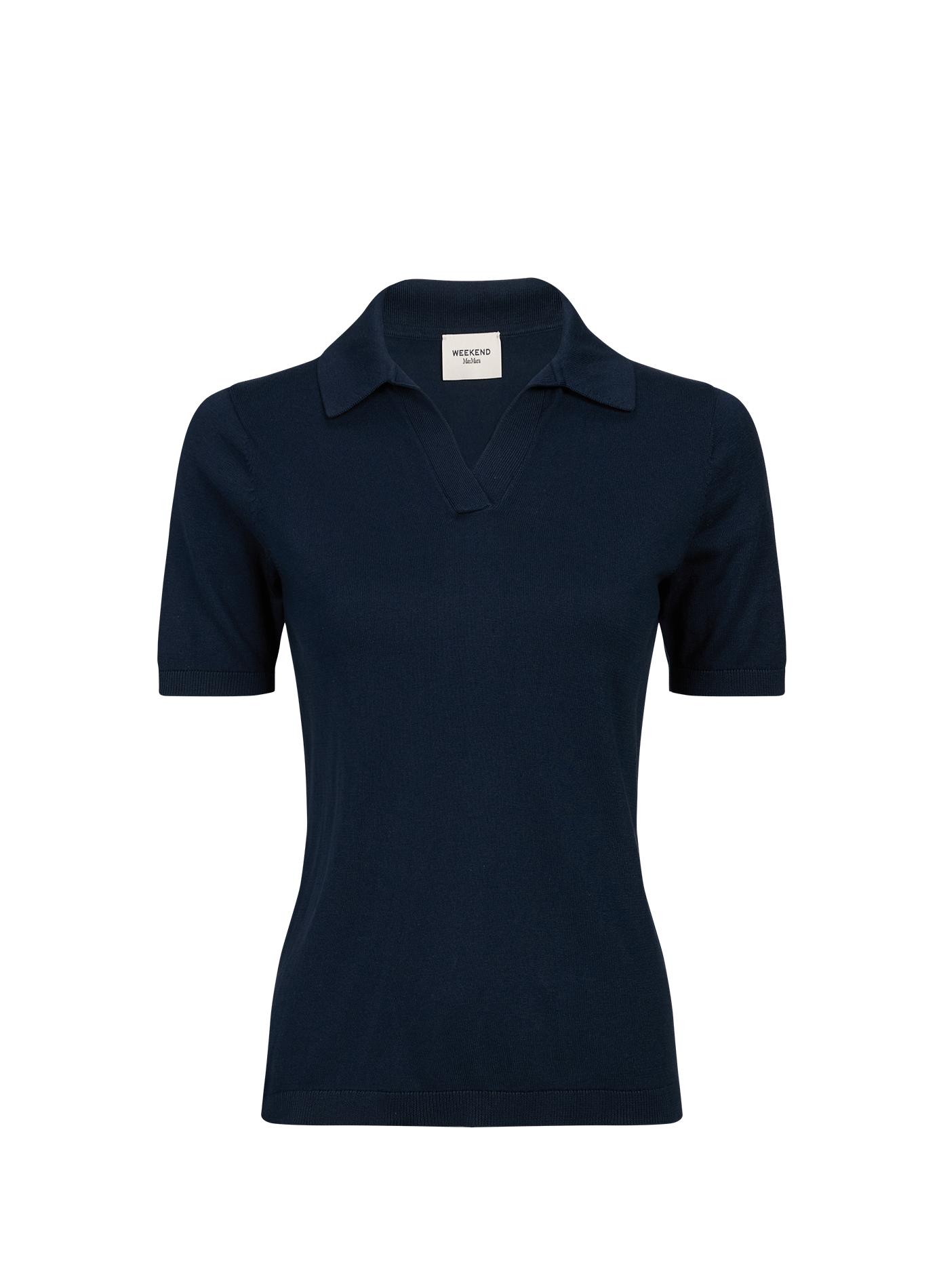 Polo manches courtes en soie mélangée MAX MARA WEEK END Bleu