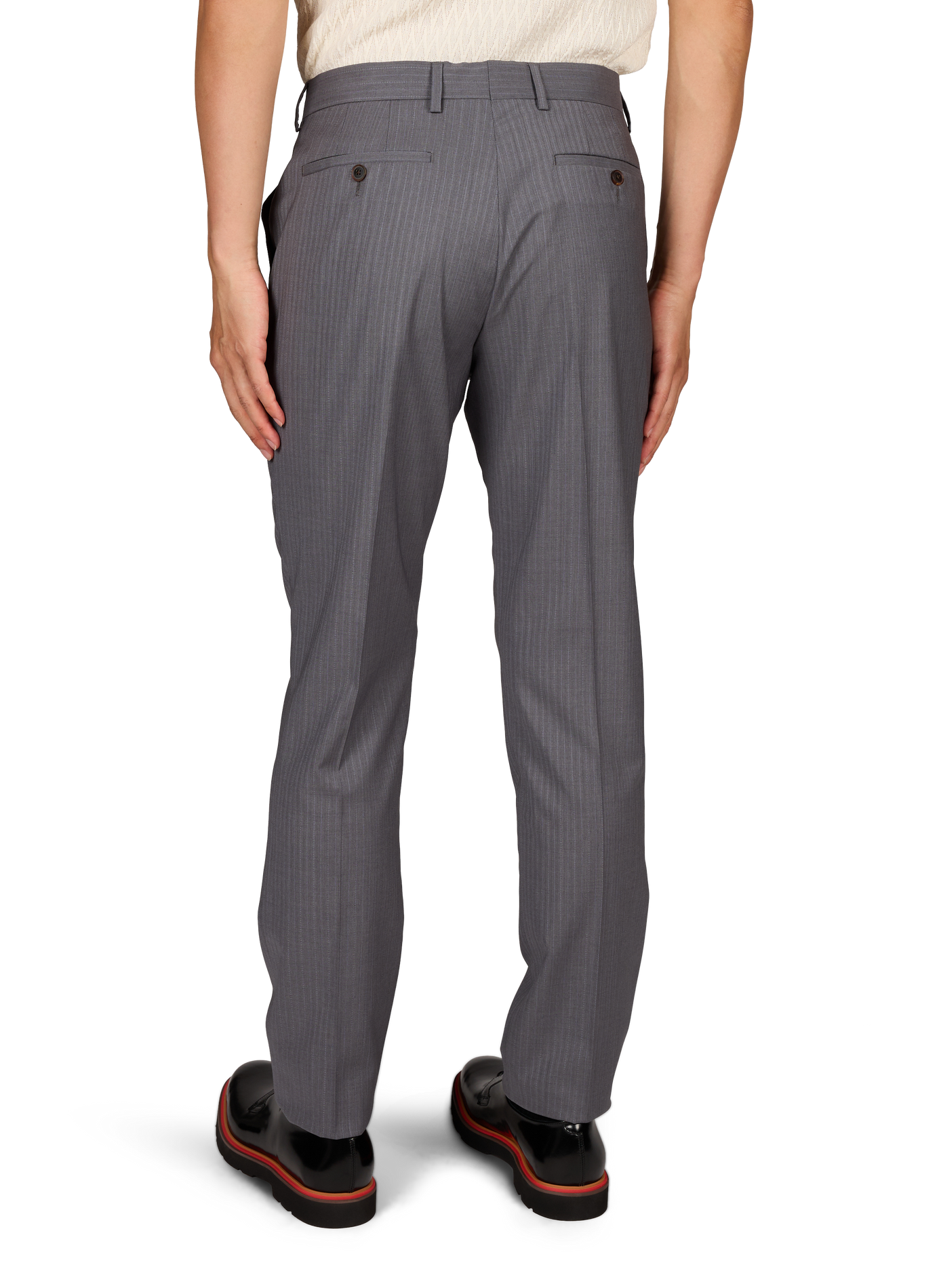 Two-piece wool striped suit PAUL SMITH Grey