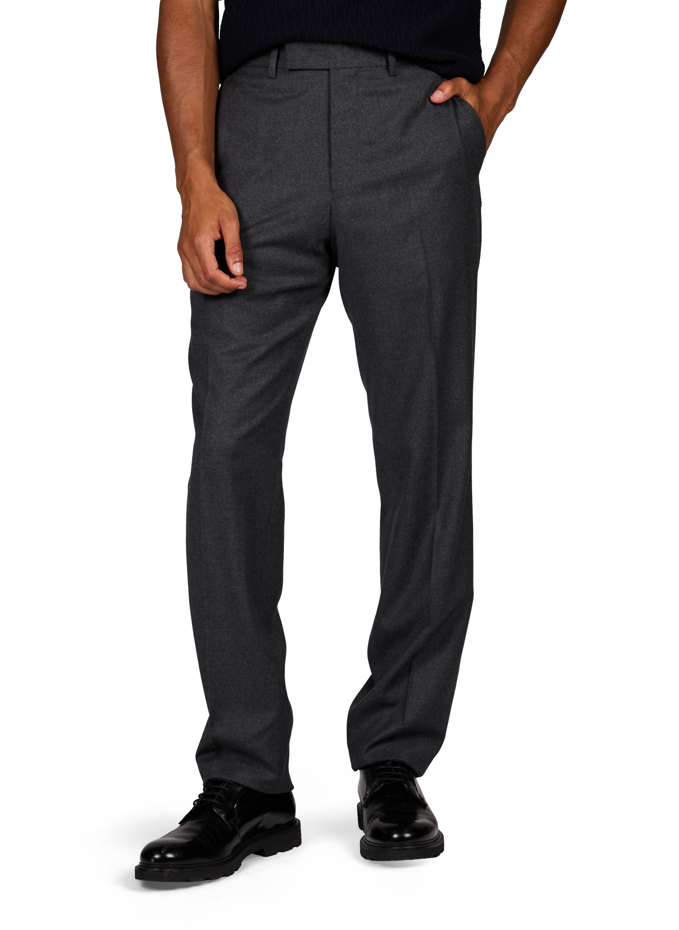 Pantalon en laine mélangée EMPORIO ARMANI Gris
