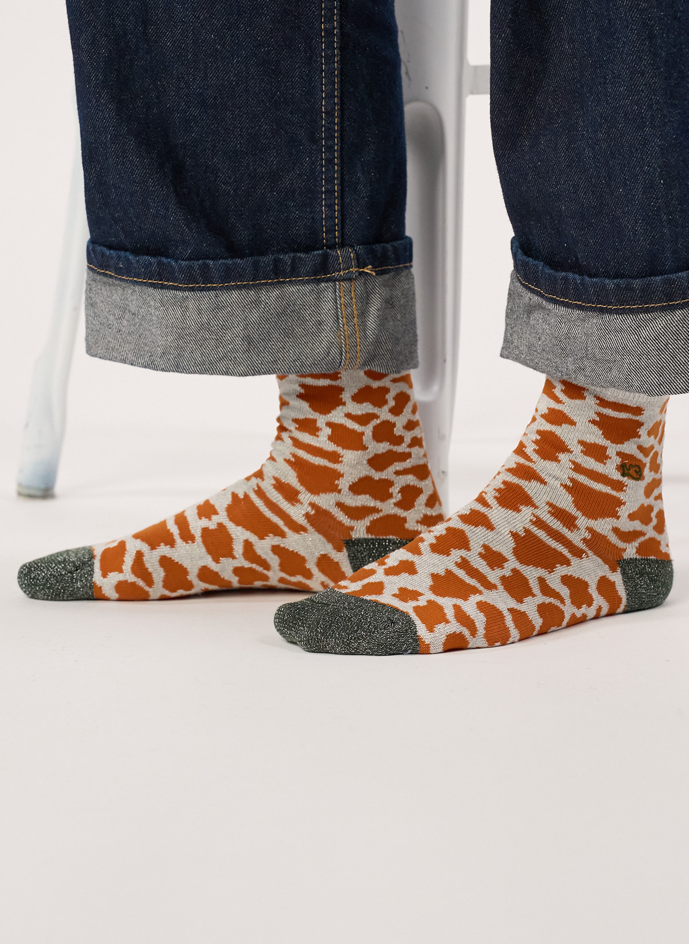 Chaussettes en coton peigné vache BILLYBELT Marron