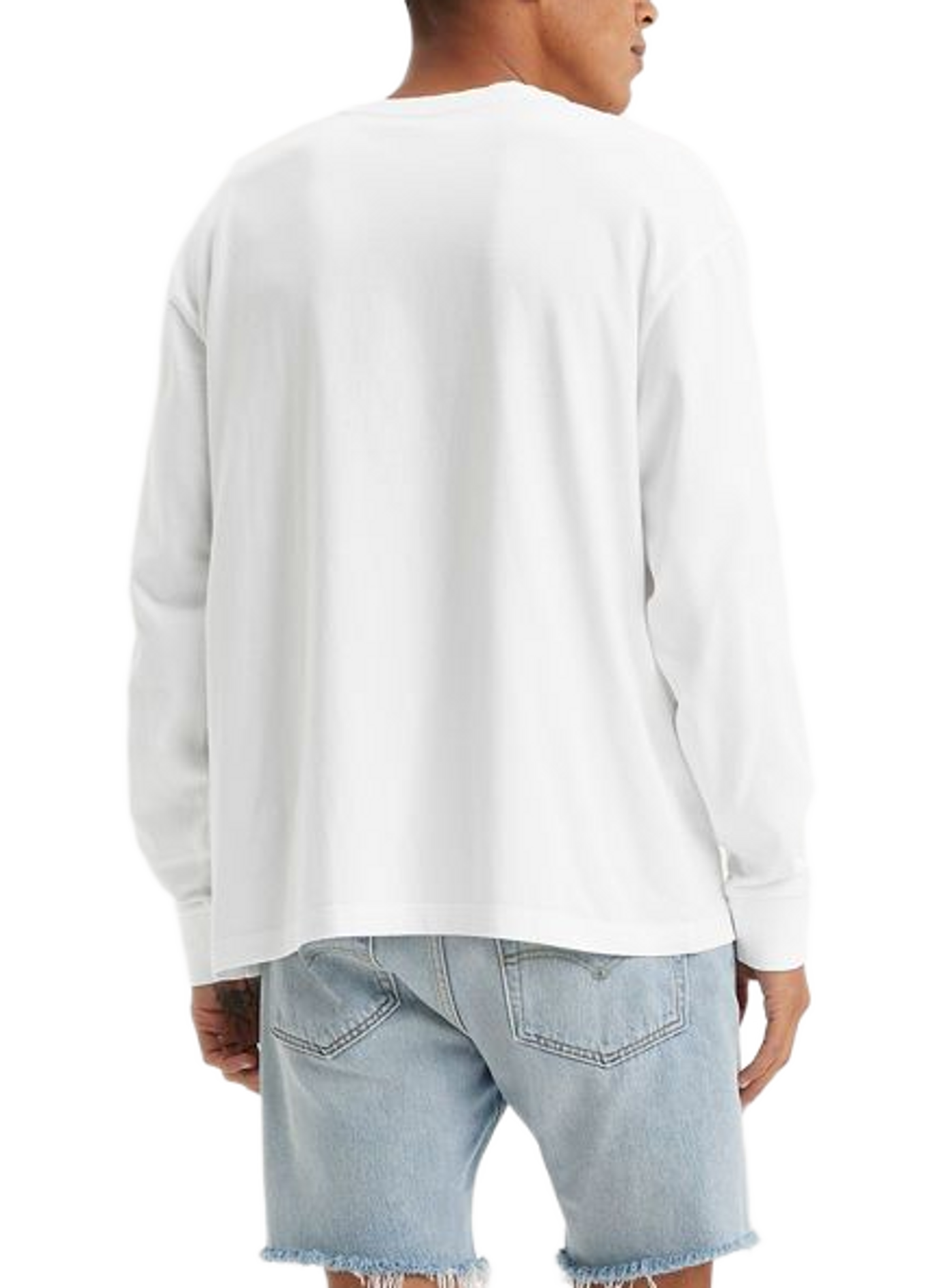 T-shirt droit col rond en coton LEVI'S Blanc