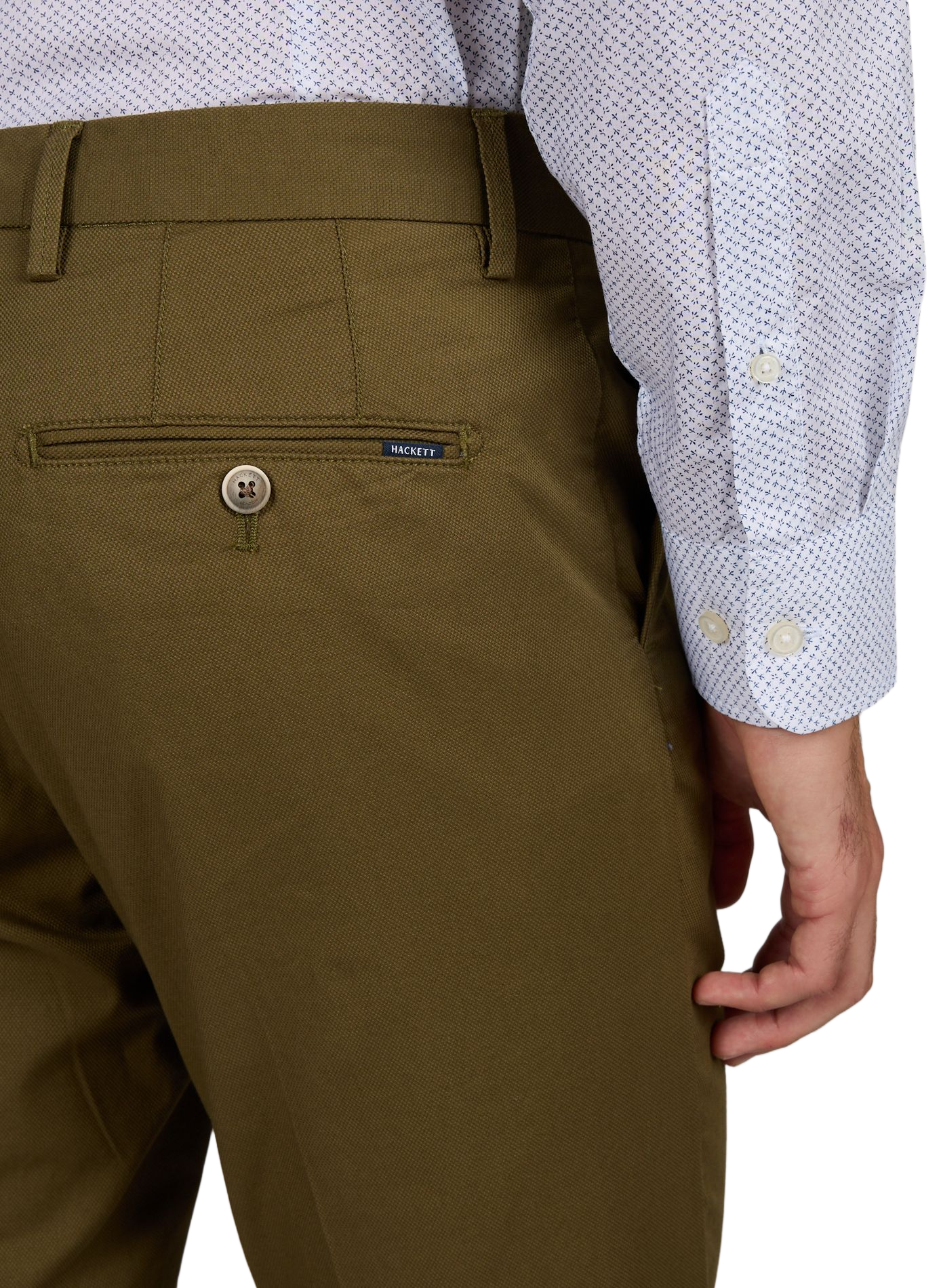 Cotton-blend suit trousers HACKETT Khaki