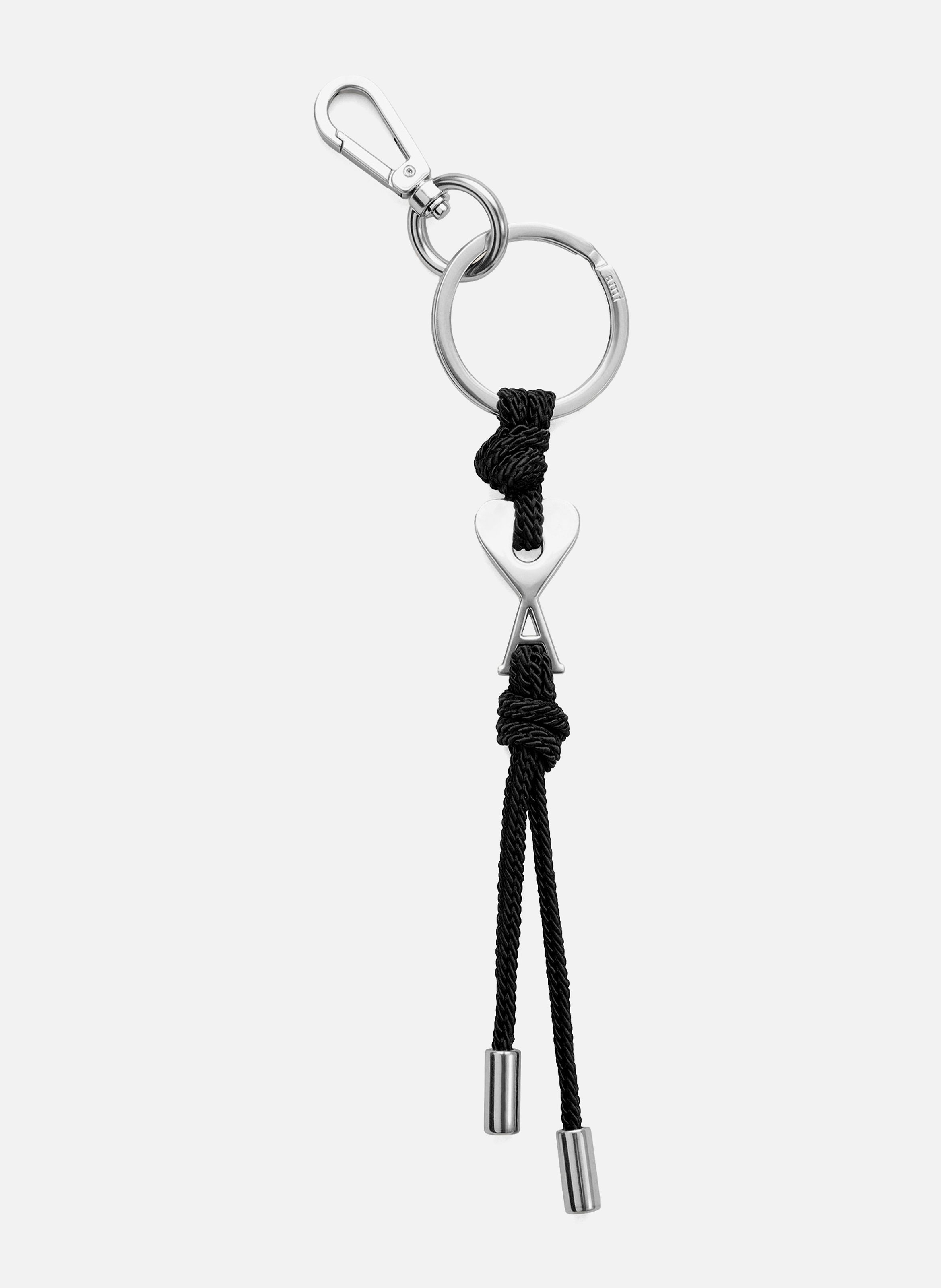 Porte-clés charm ami de coeur unisexe  Noir/argent vibre