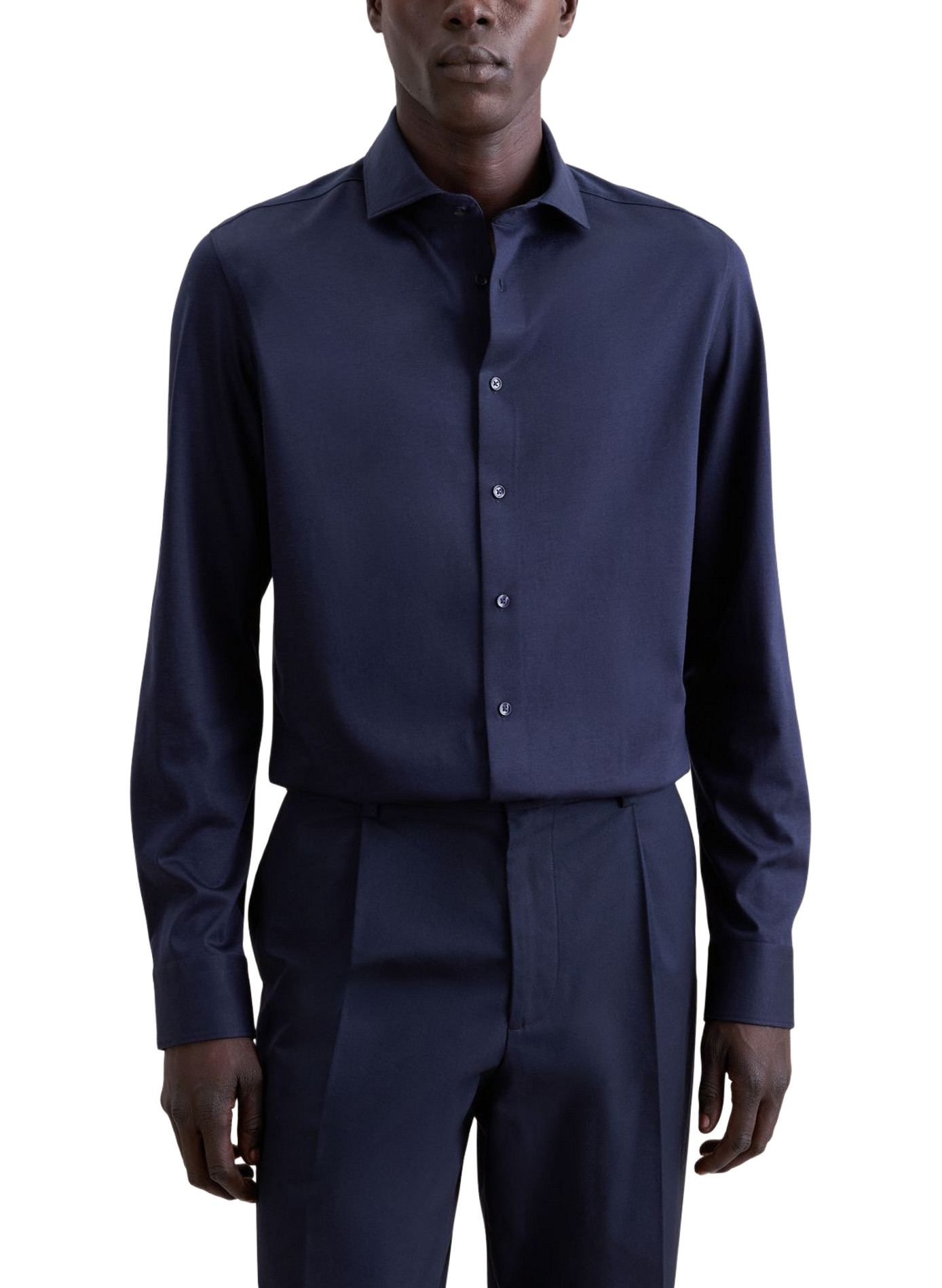 Schmale Hemdbluse mit Tasche | Blau SEIDENSTICKER Herren