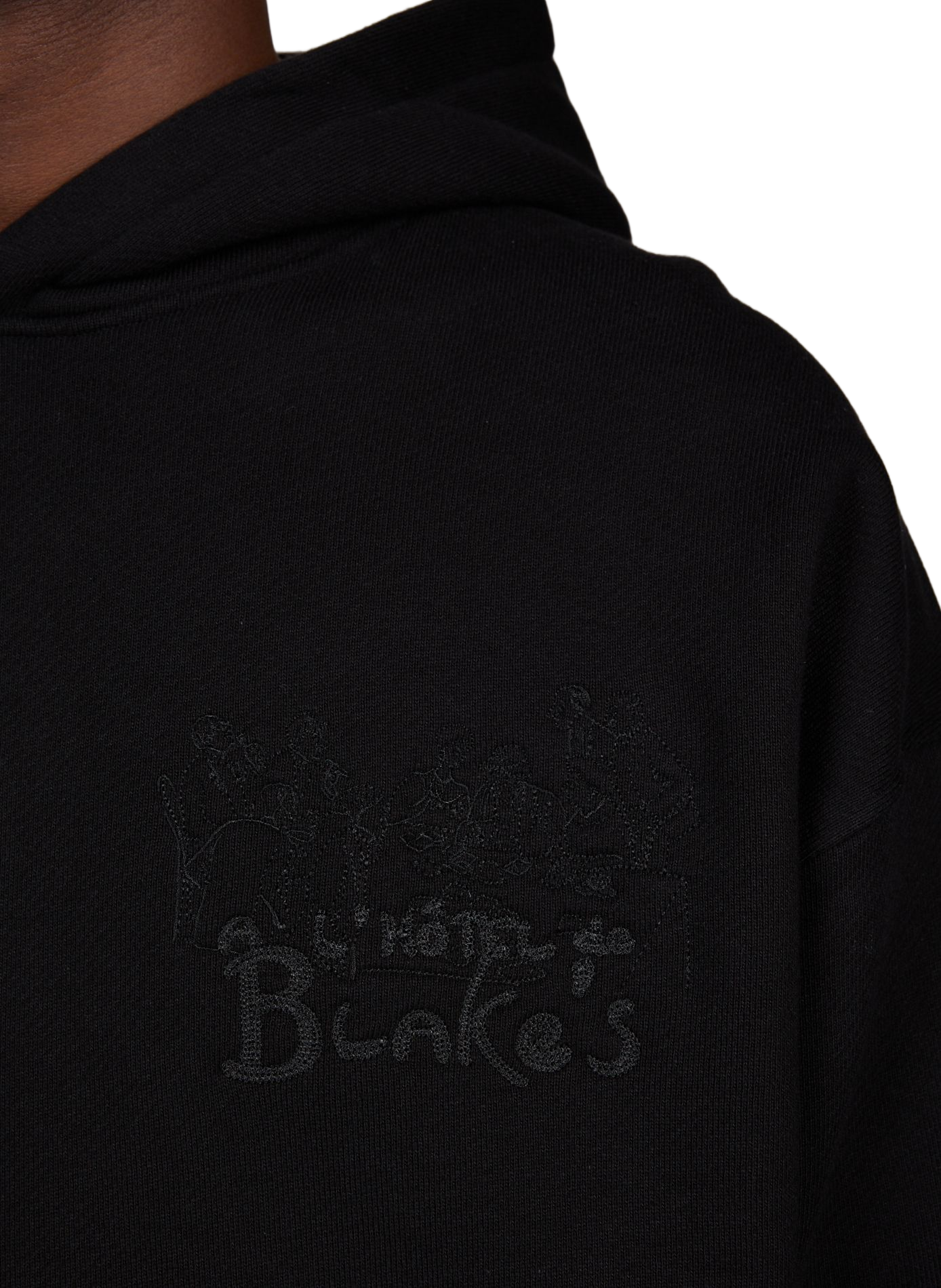 Oversized sweatshirt with embroidered details in cotton ONLY THE BLIND Black
