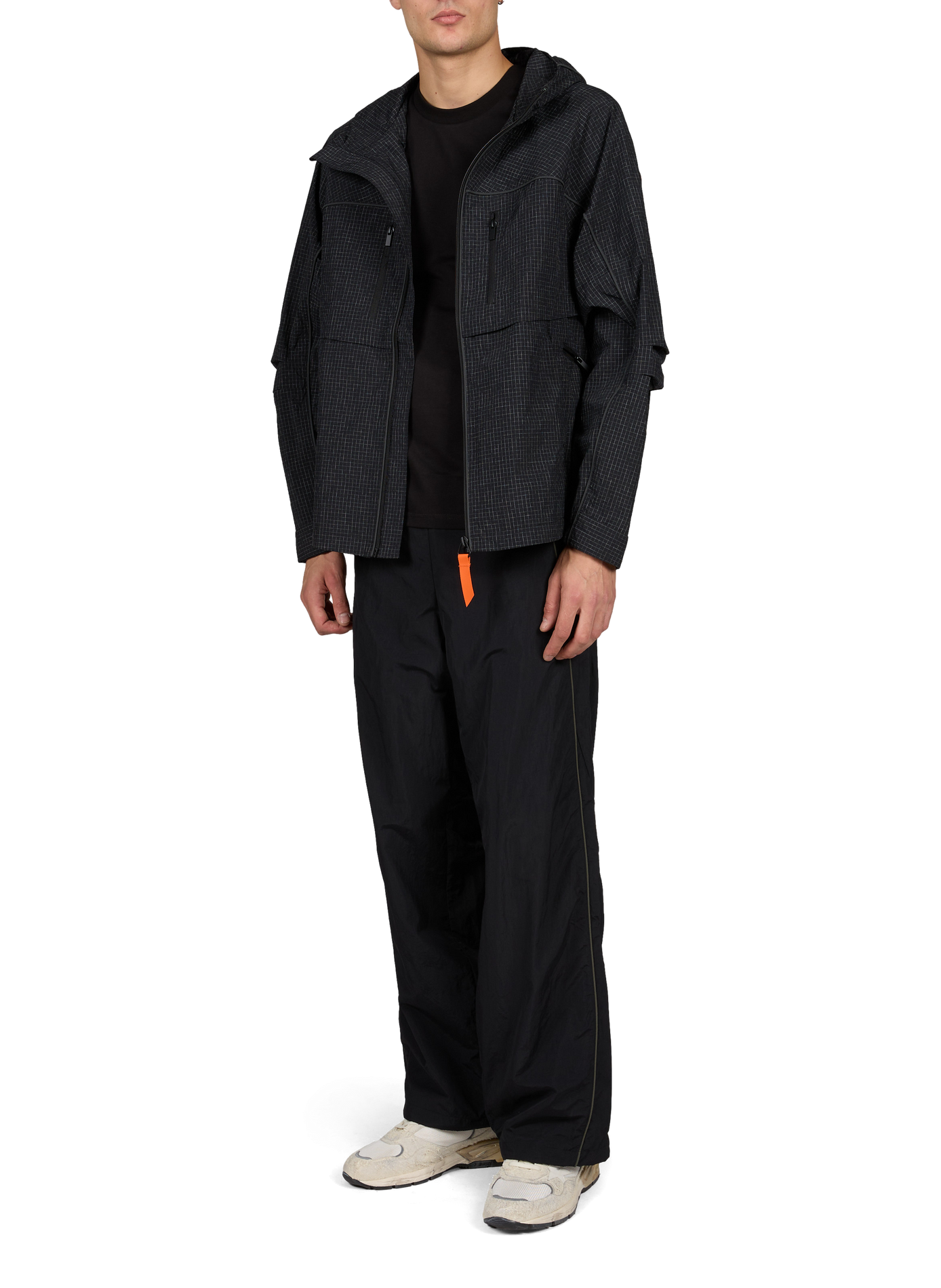 Aex hooded printed ripstop windbreaker GERTRUDE Black
