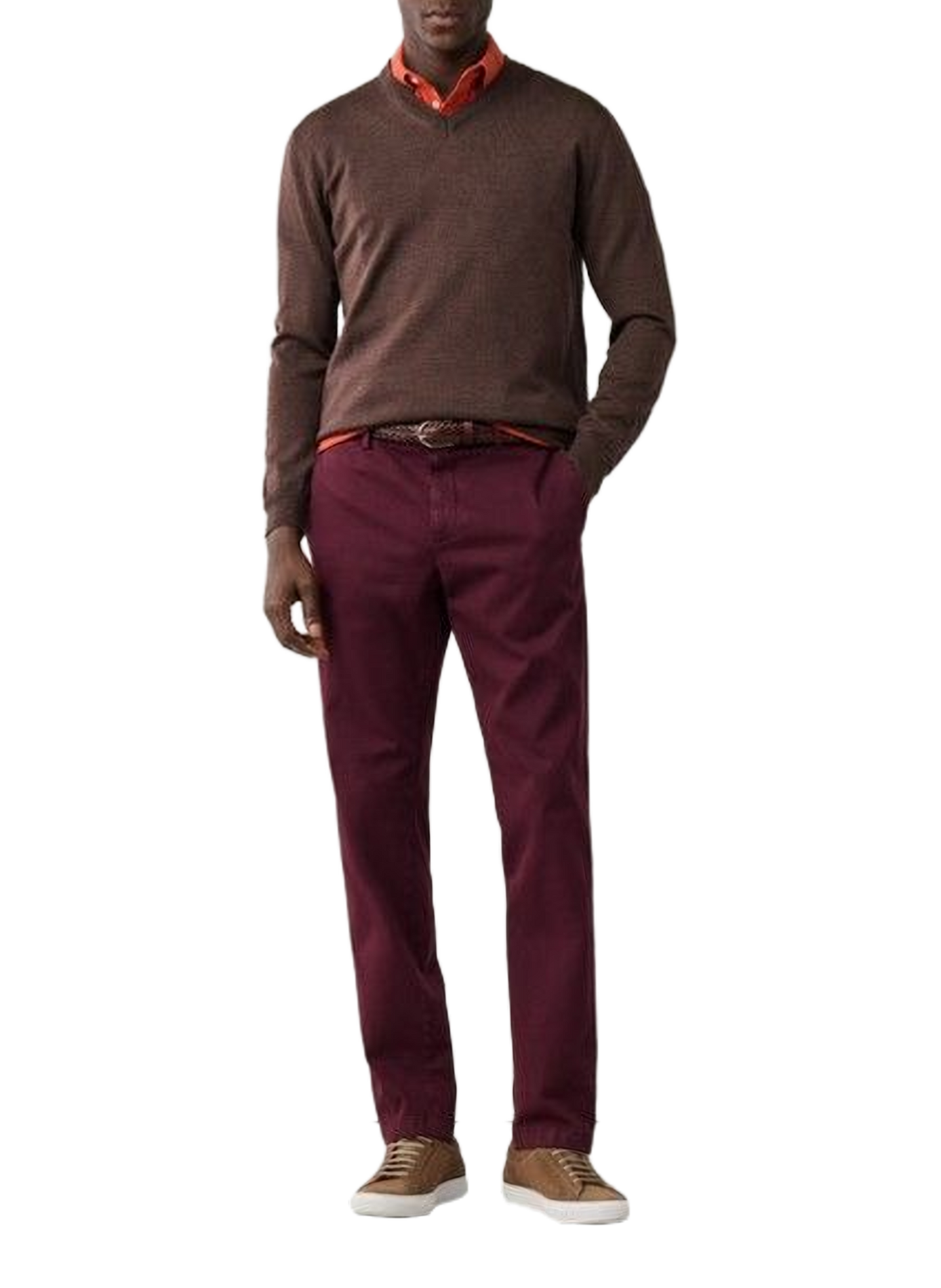 Wool V-neck jumper FACONNABLE Brown