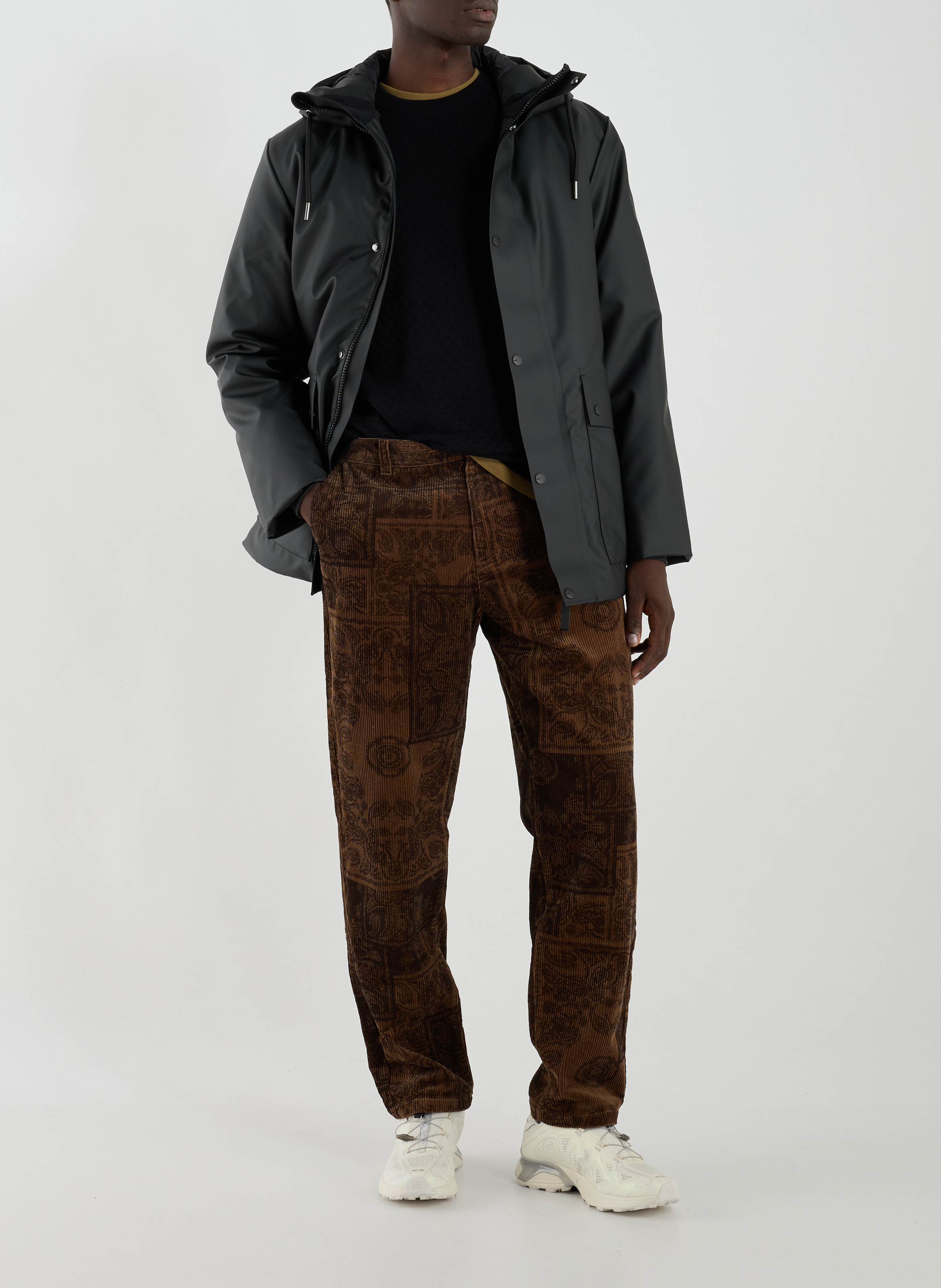 Gerade Parka mit Kapuze RAINS Schwarz