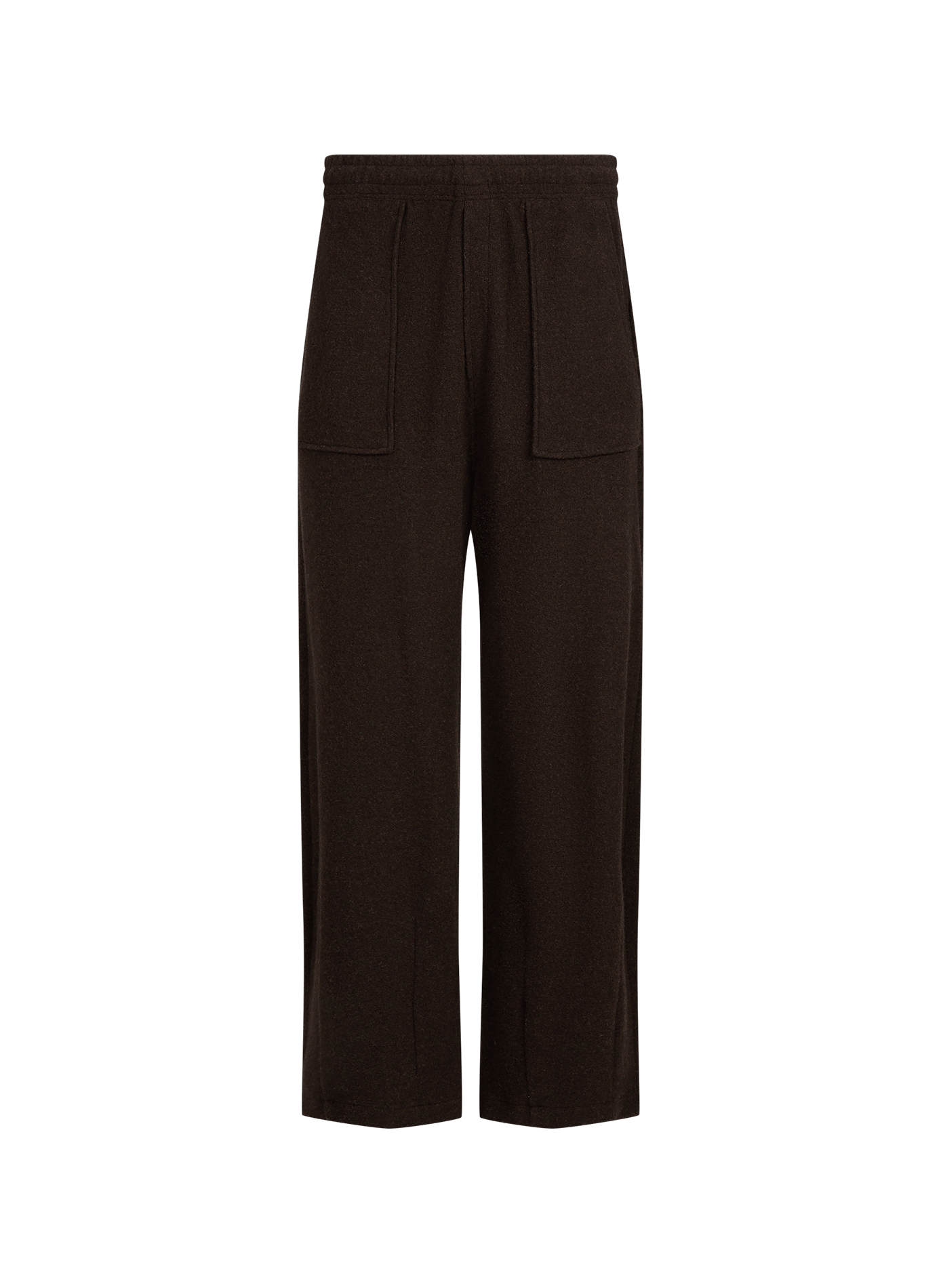 Pantalon large taille haute MAISON KITSUNÉ Marron