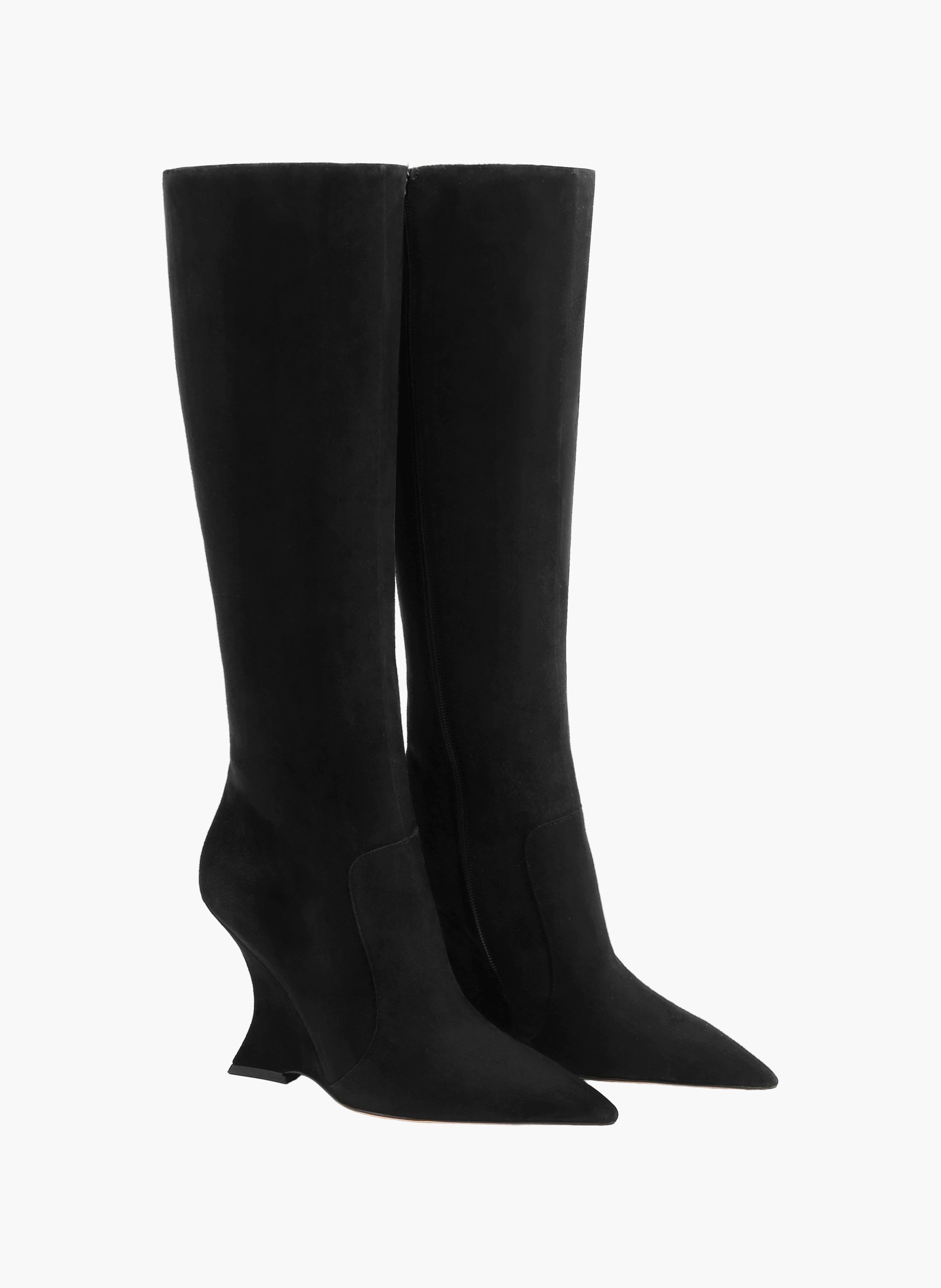 Bottes hautes las vegas en daim NAKED WOLFE Noir