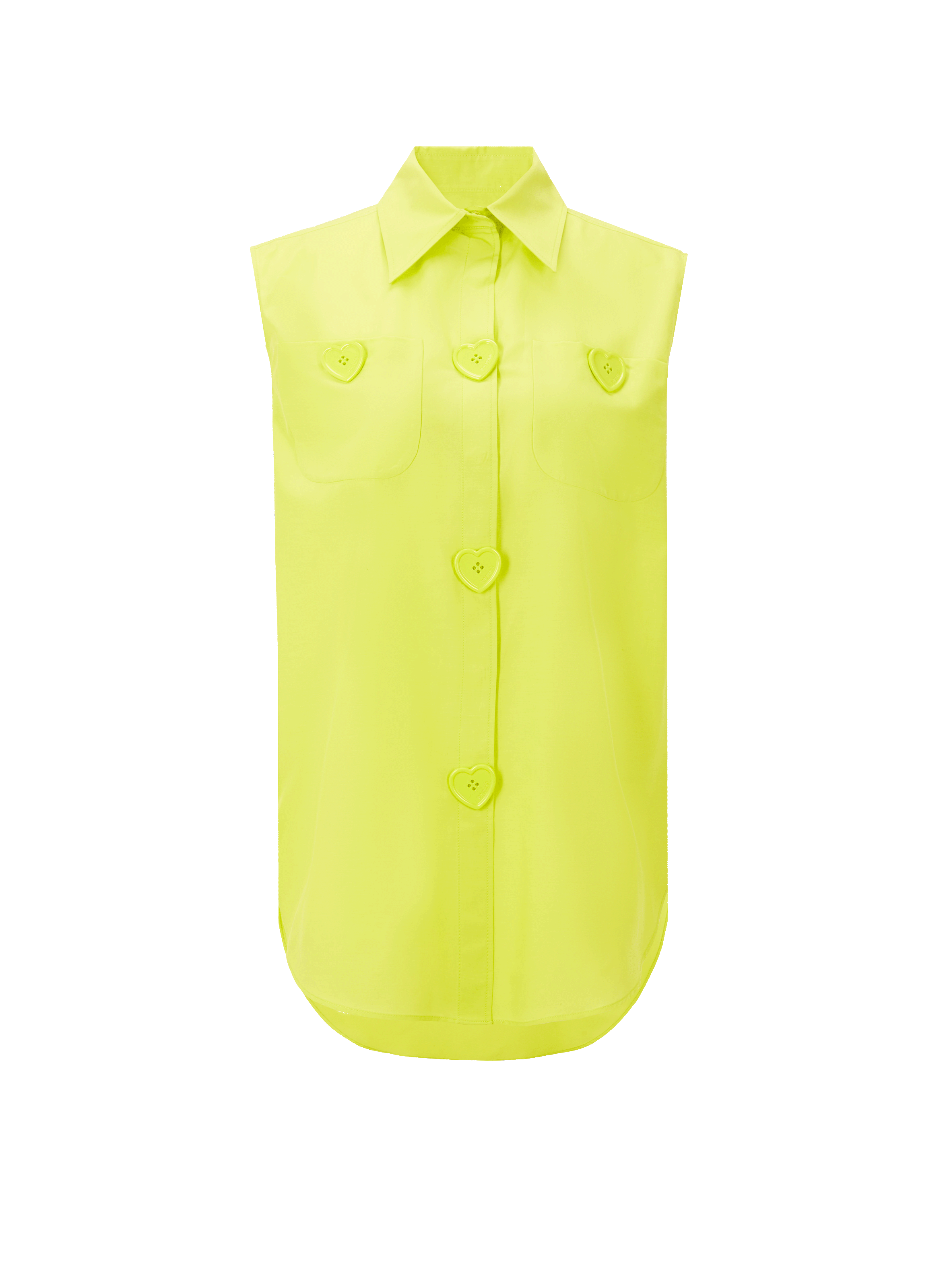 Chemise sans manches en coton et soie